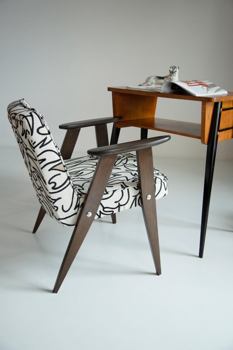 Mid Century 366 Armchair in Light Linen, by Jozef Chierowski, Poland ...