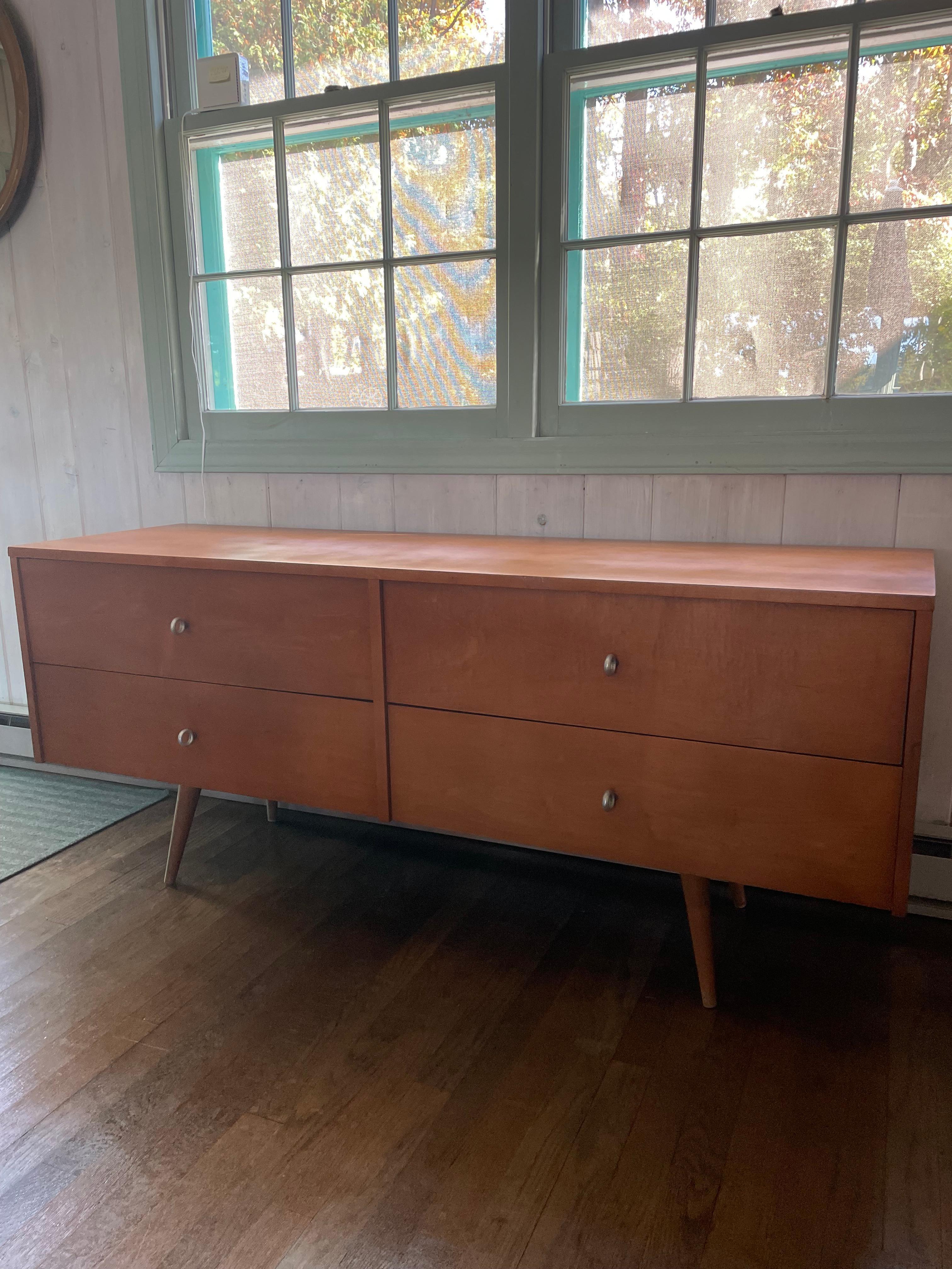 Cómoda/Credenza Mid Century 4 cajones de perfil bajo by Paul McCobb en venta 5