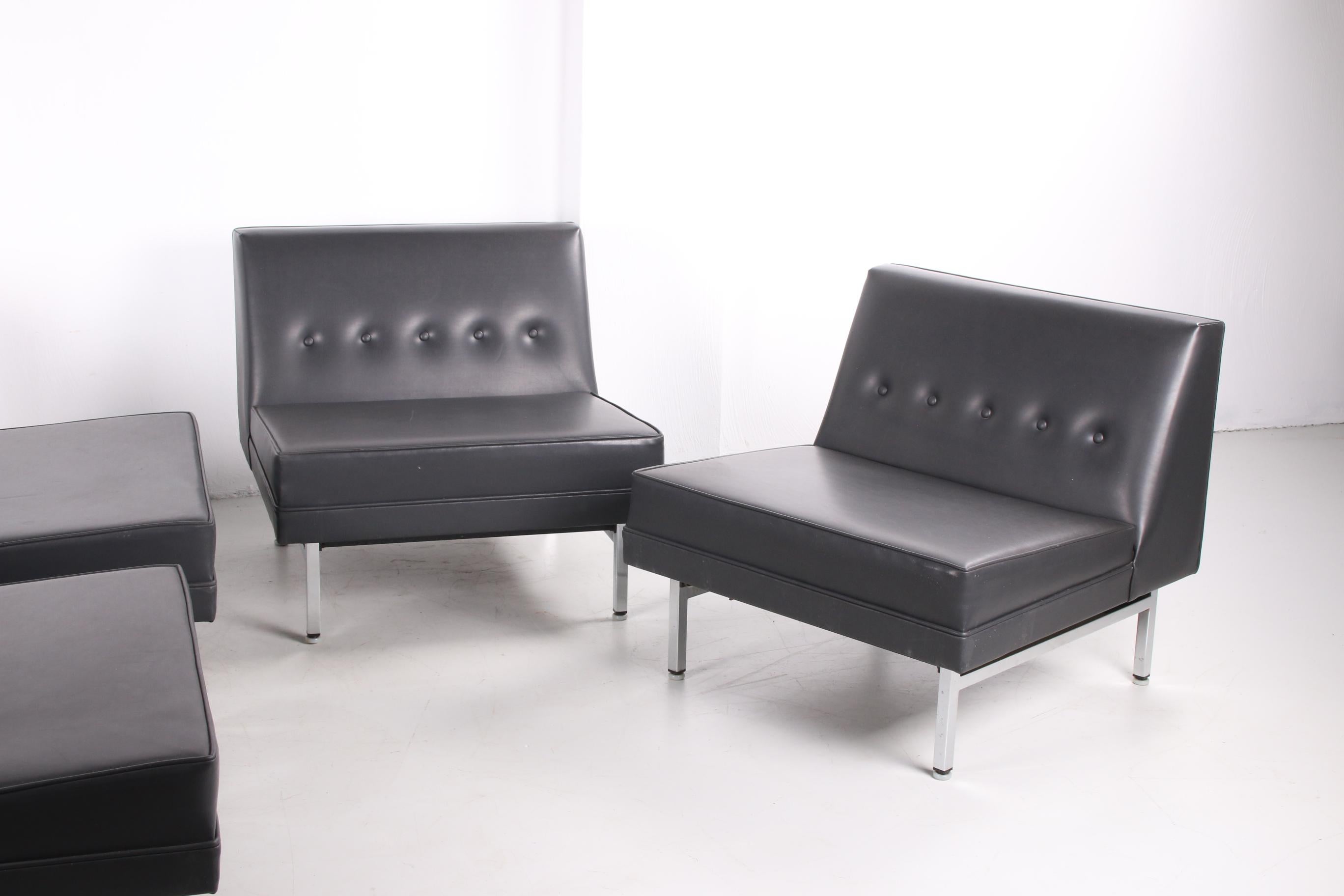 Leather George Nelson 4 Element Sofa Made by Herman Miller