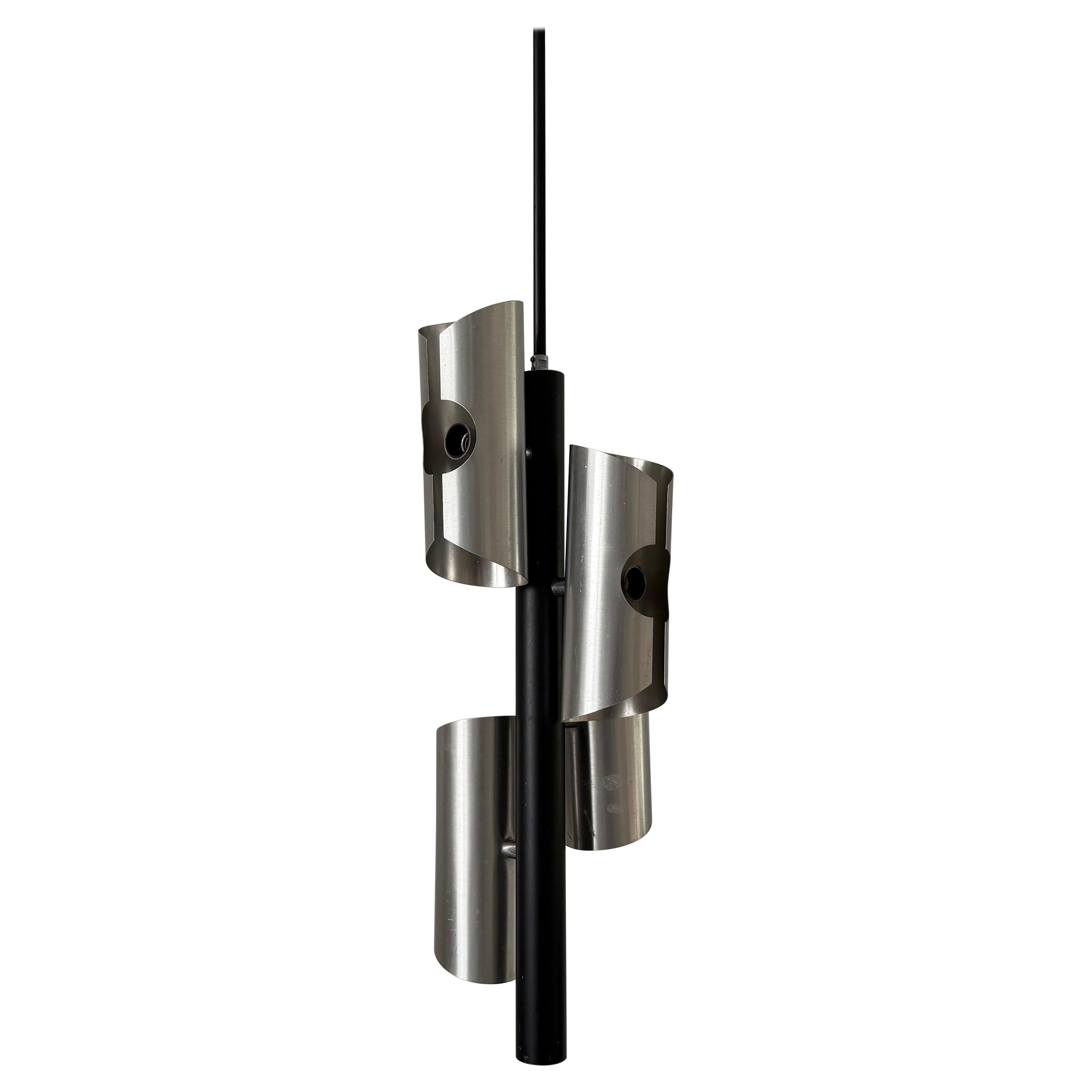 Mid-Century 4-Head Metal Ceiling Lamp, 1960s, Germany For Sale