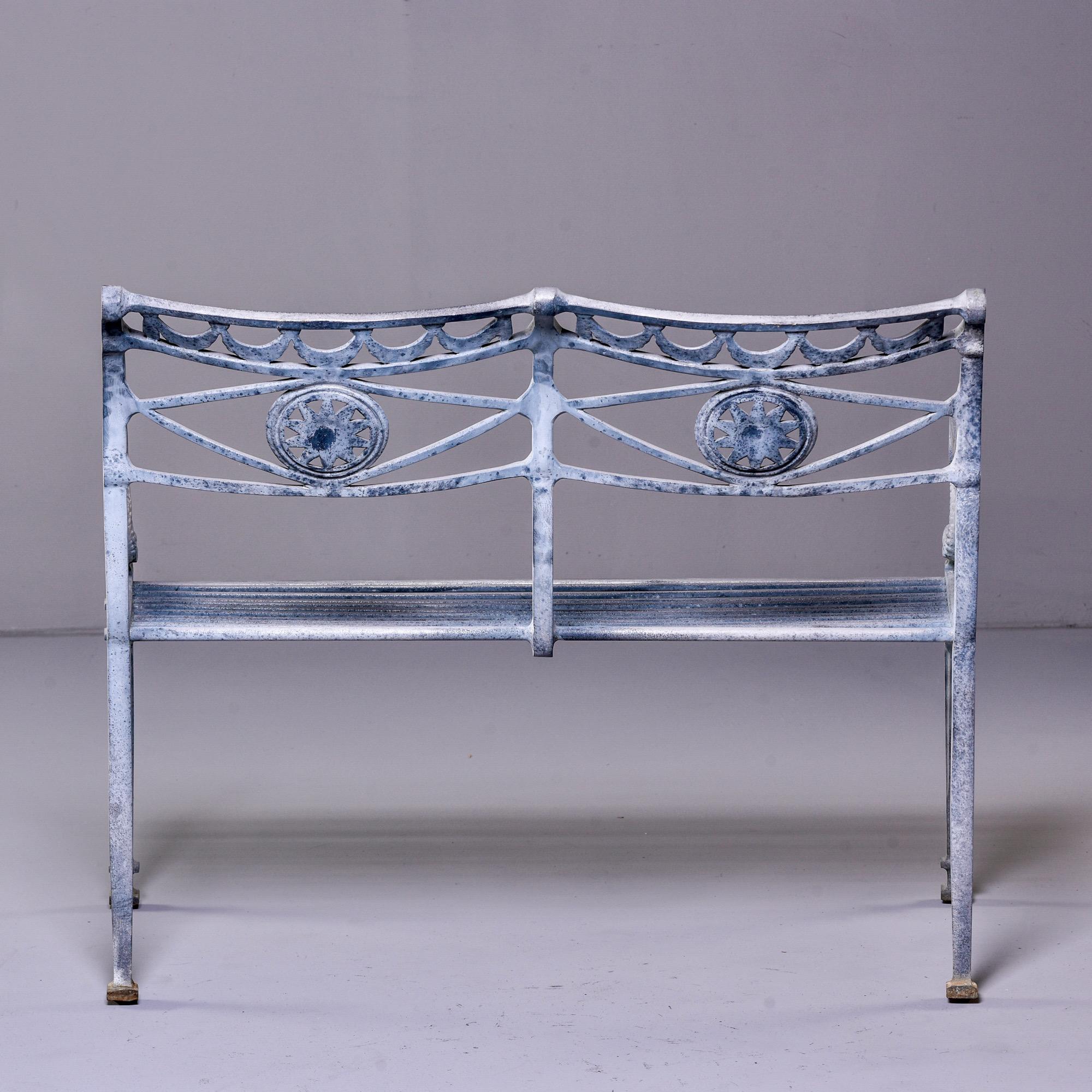20th Century Mid Century 4 Pc Neoclassical Style Cast Aluminum Patio Set Attributed to Molla