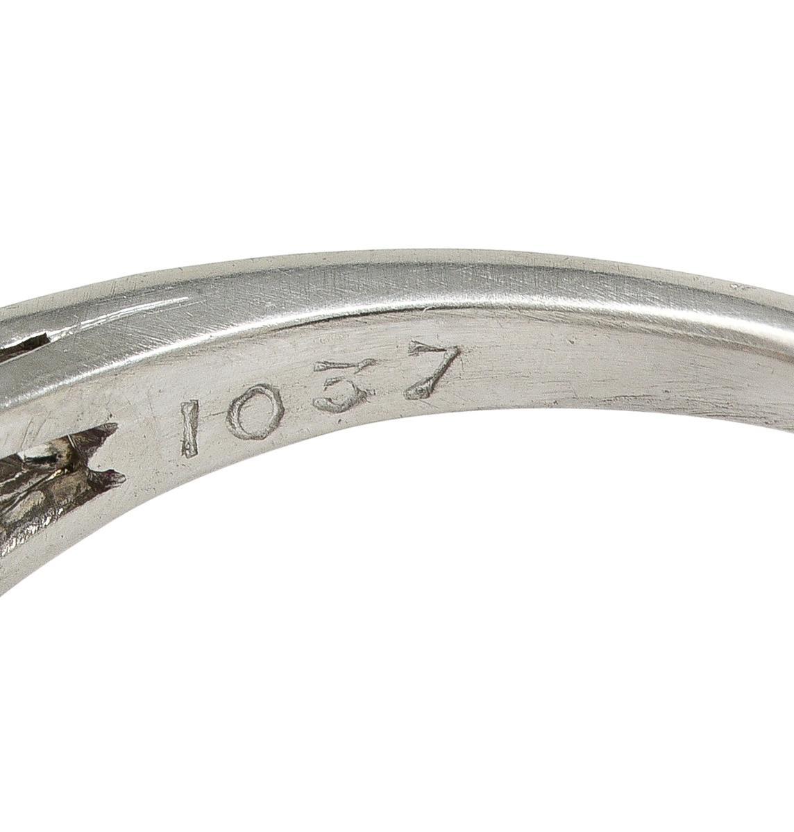 Anello Vintage By di metà secolo con diamante e rubino a stella da 4,10 CTW in platino in vendita 4