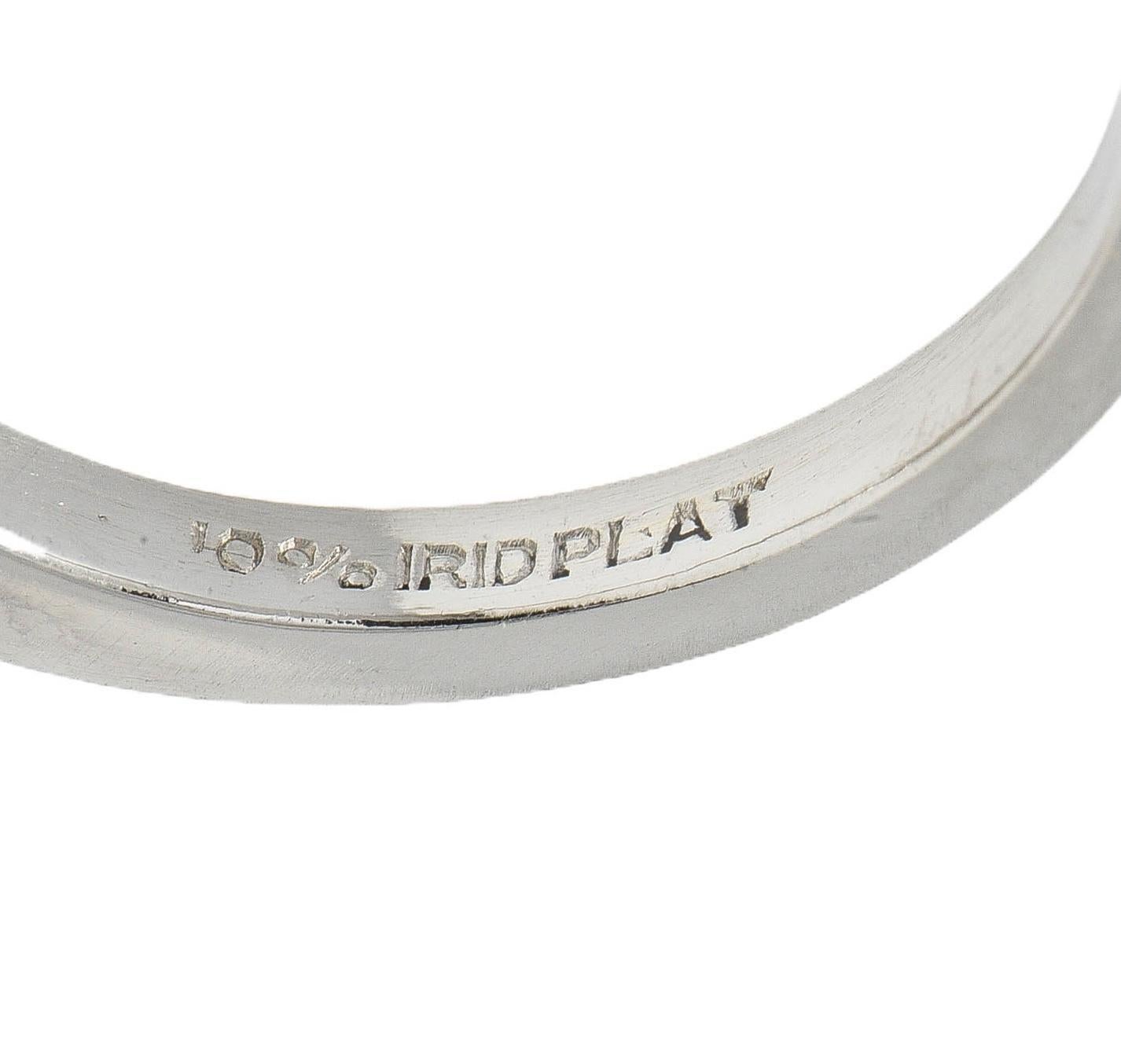 Anello di fidanzamento vintage con tre pietre in platino da 4,12 CTW, di metà secolo, GIA in vendita 4