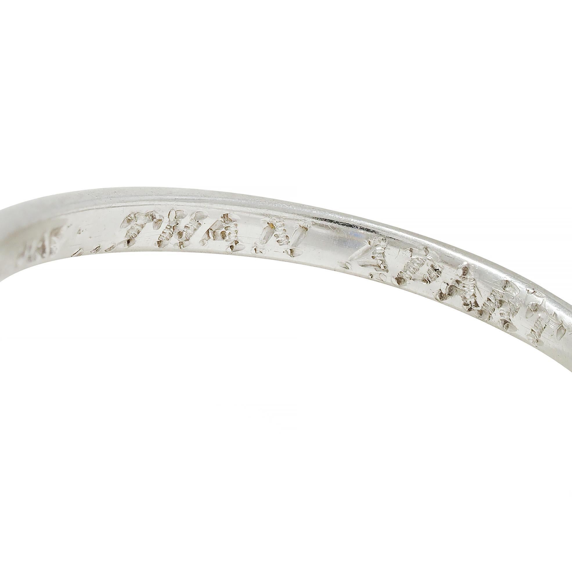 Medio Siglo 4.29 CTW Sin Calor Zafiro de Ceilán Diamante Platino Anillo Vintage GIA en venta 7