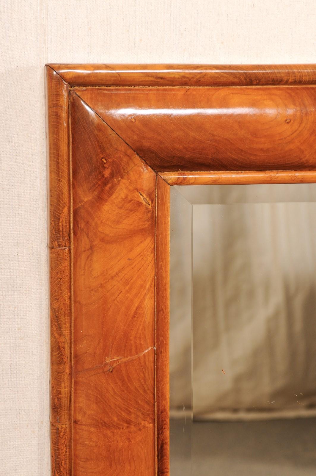 Specchio Mid-Century alto 4,5 piedi con bordo a venatura Wood in vendita 4