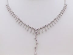 Midcentury 4.55 Carat Diamond Princess Necklace