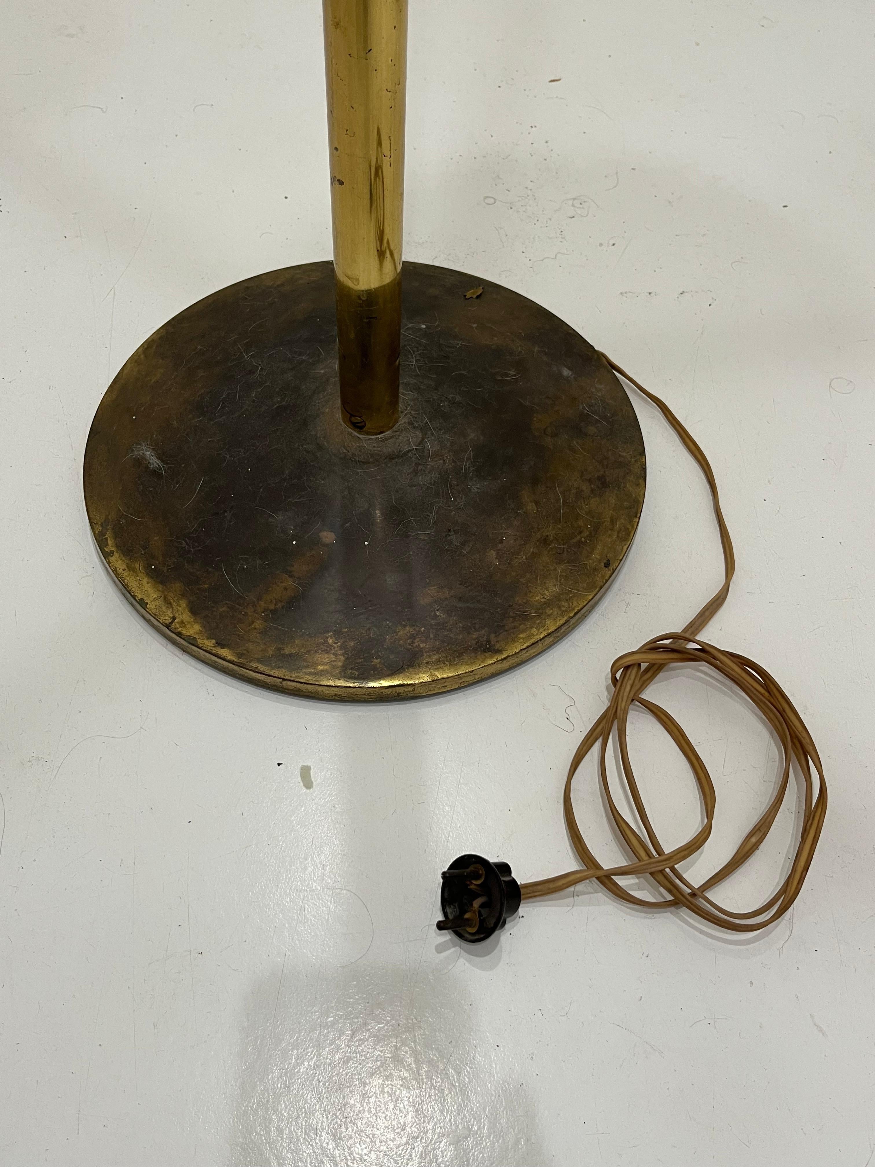 Mid-Century 5-Arm 10 Light Brass Floor Lamp Stilnovo, 1950s For Sale 1