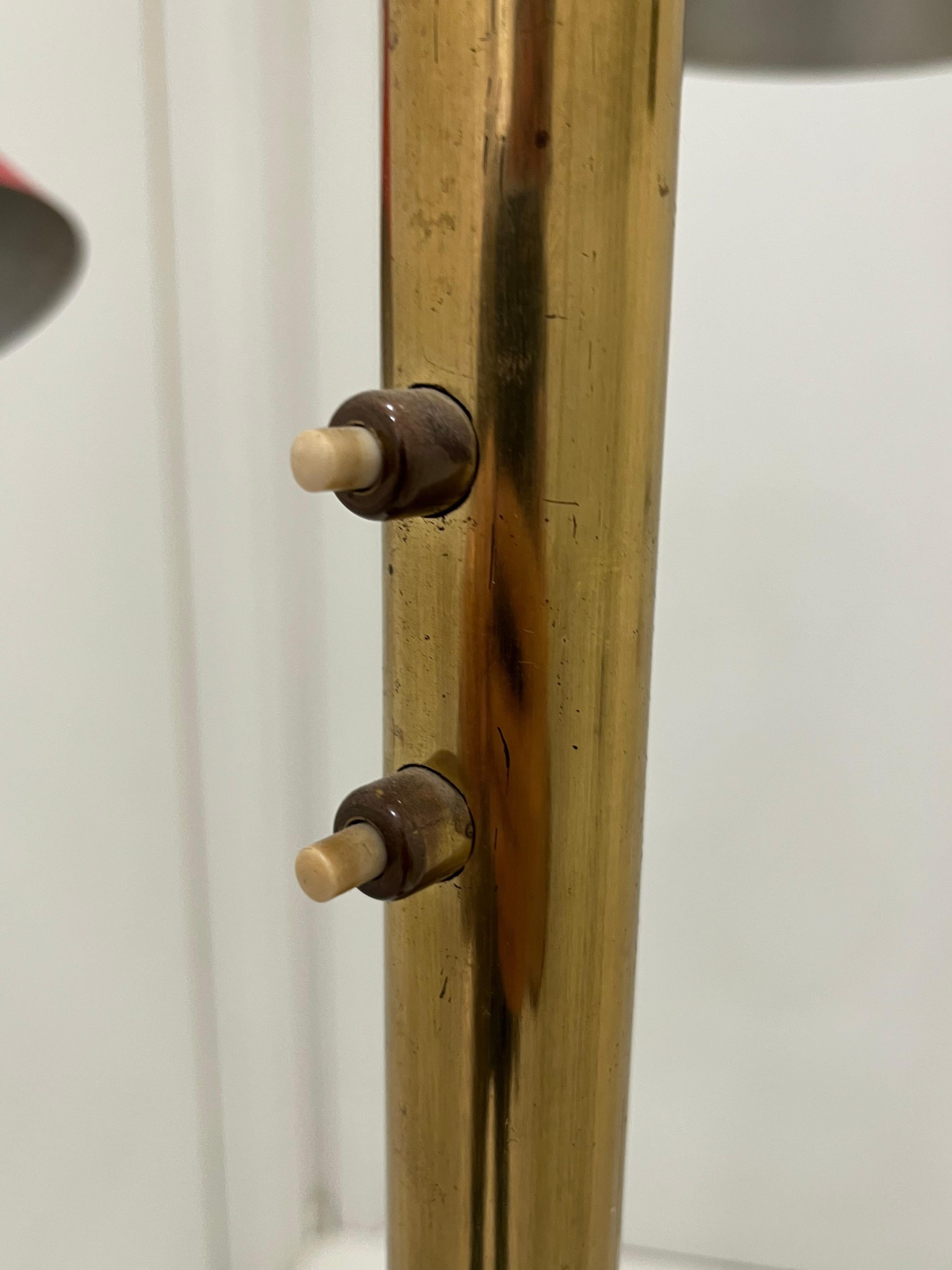 Mid-Century 5-Arm 10 Light Brass Floor Lamp Stilnovo, 1950s For Sale 3