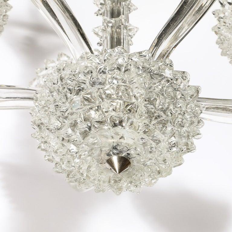 Vetro di Murano Lampadario a 5 bracci in vetro di Murano soffiato a mano di Barovier&Toso in vendita