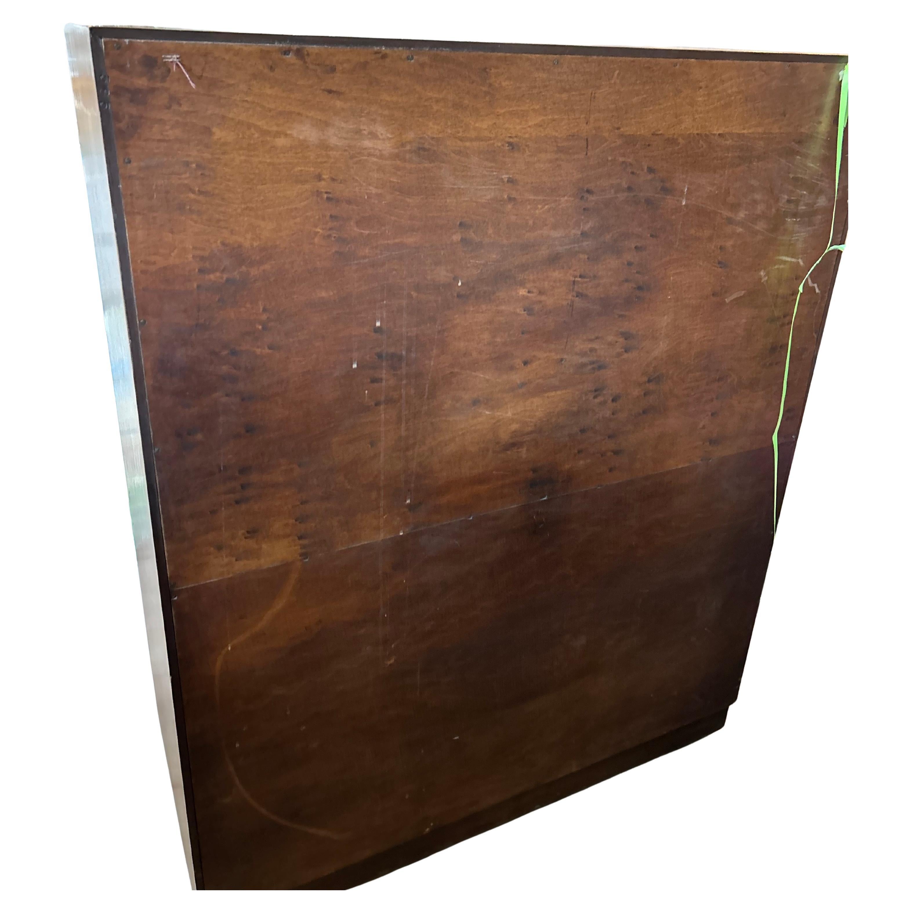Mid-Century 5 Drawer Walnut Dresser on Original Casters In Good Condition In Haddonfield, NJ