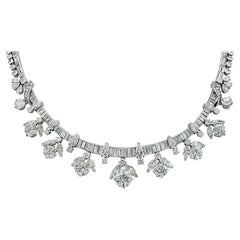 Collier grappe de diamants 56,50 carats du milieu du siècle dernier