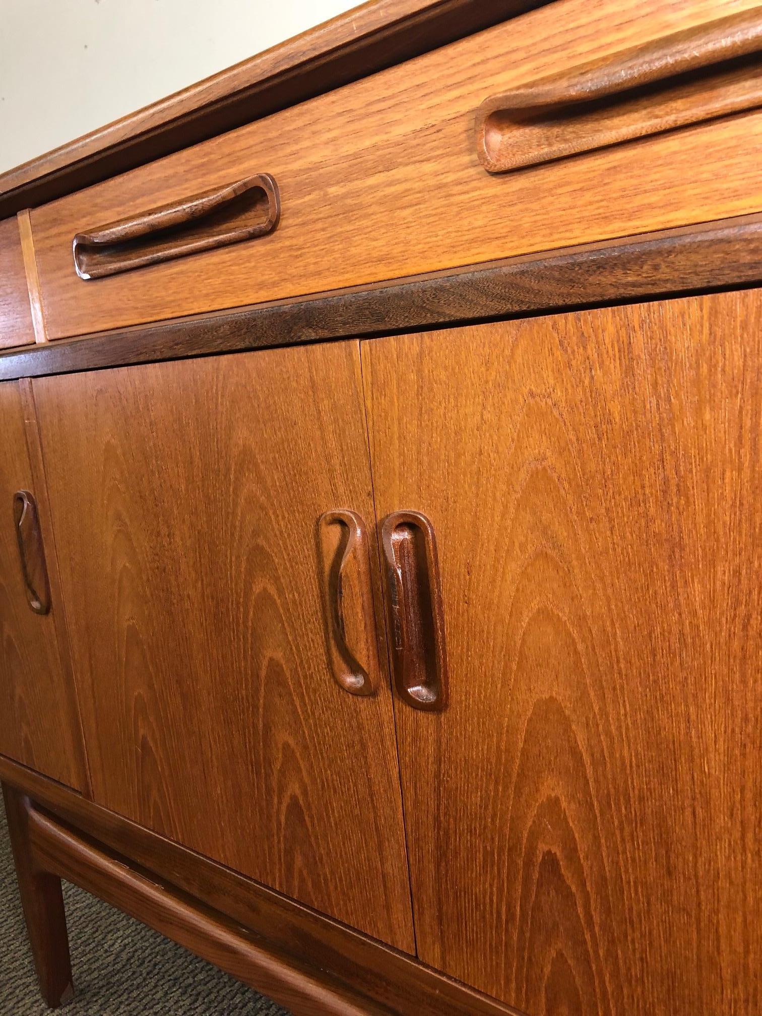 Veneer Midcentury Teak G Plan Credenza by Victor Bramwell Wilkins, Fresco Range For Sale