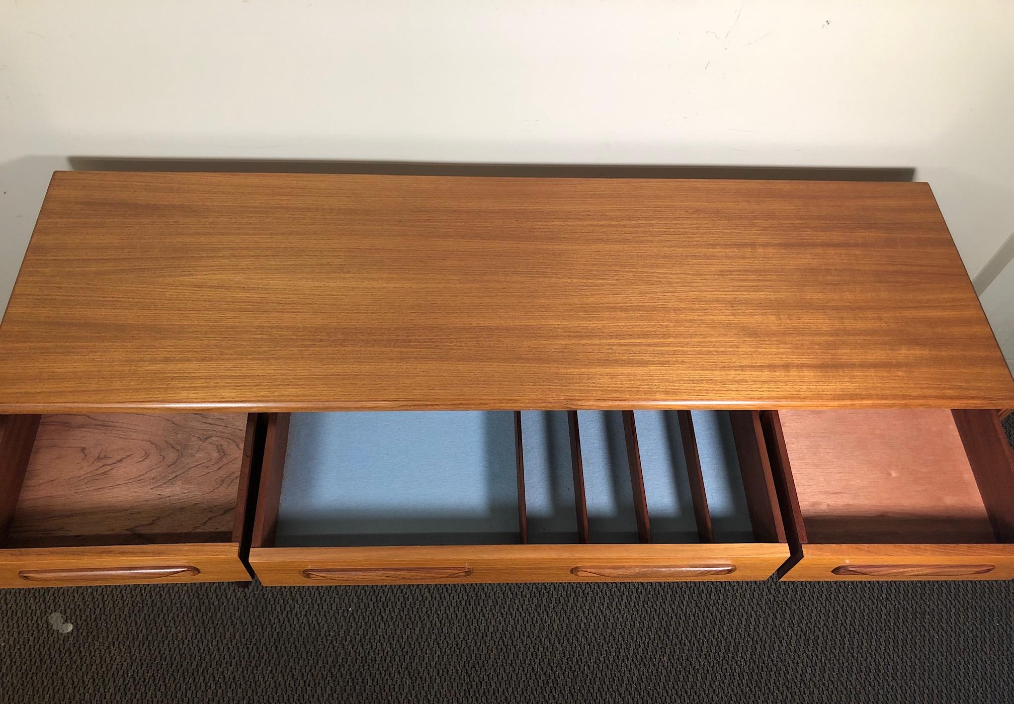 Midcentury Teak G Plan Credenza by Victor Bramwell Wilkins, Fresco Range For Sale 1