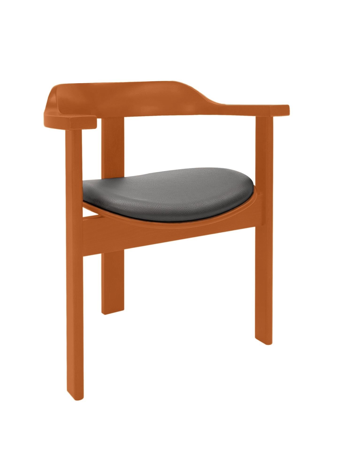 Mid-Century Modern Mid Century 6 Amber Cherry Haussmann Chair, Robert & Trix Haussmann, Design 1964 For Sale