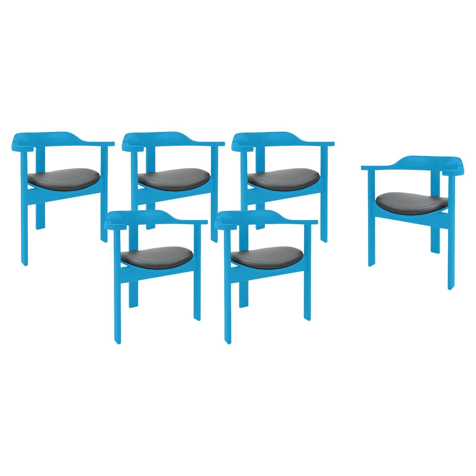 6 fauteuils Haussmann Azure du milieu du siècle dernier, Robert & Trix Haussmann, Design 1964 en vente