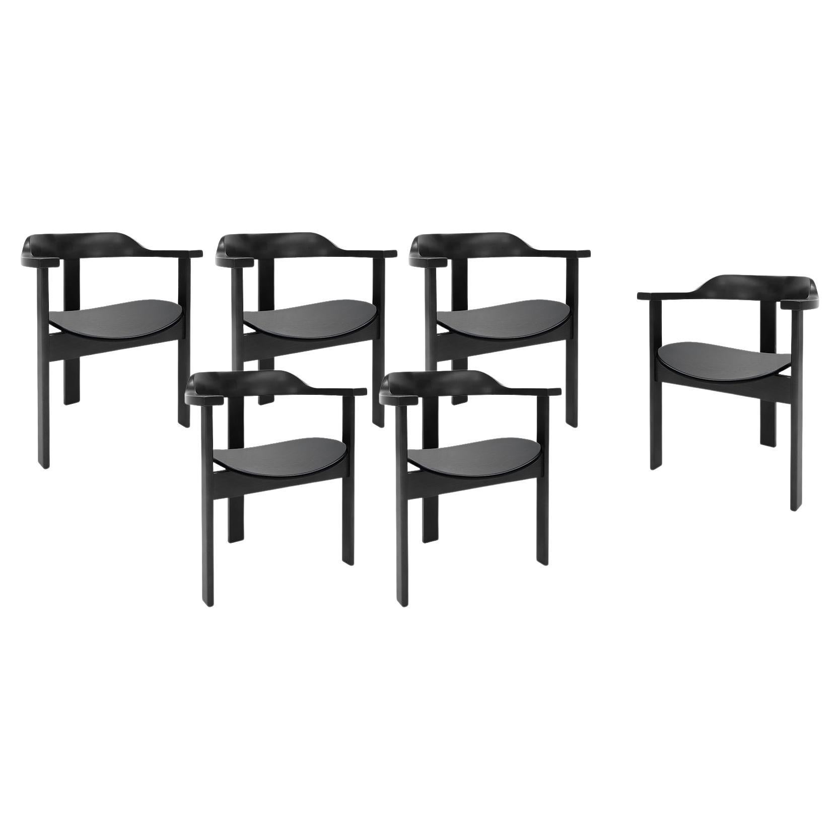 6 fauteuils Haussmann noirs du milieu du siècle dernier, Robert & Trix Haussmann, Design, 1964 en vente