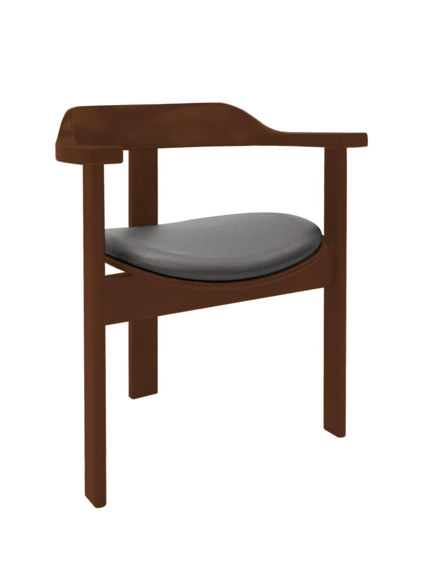 Mid-Century Modern Mid Century 6 Dark Walnut Haussmann Chair, Robert & Trix Haussmann, Design 1964 For Sale