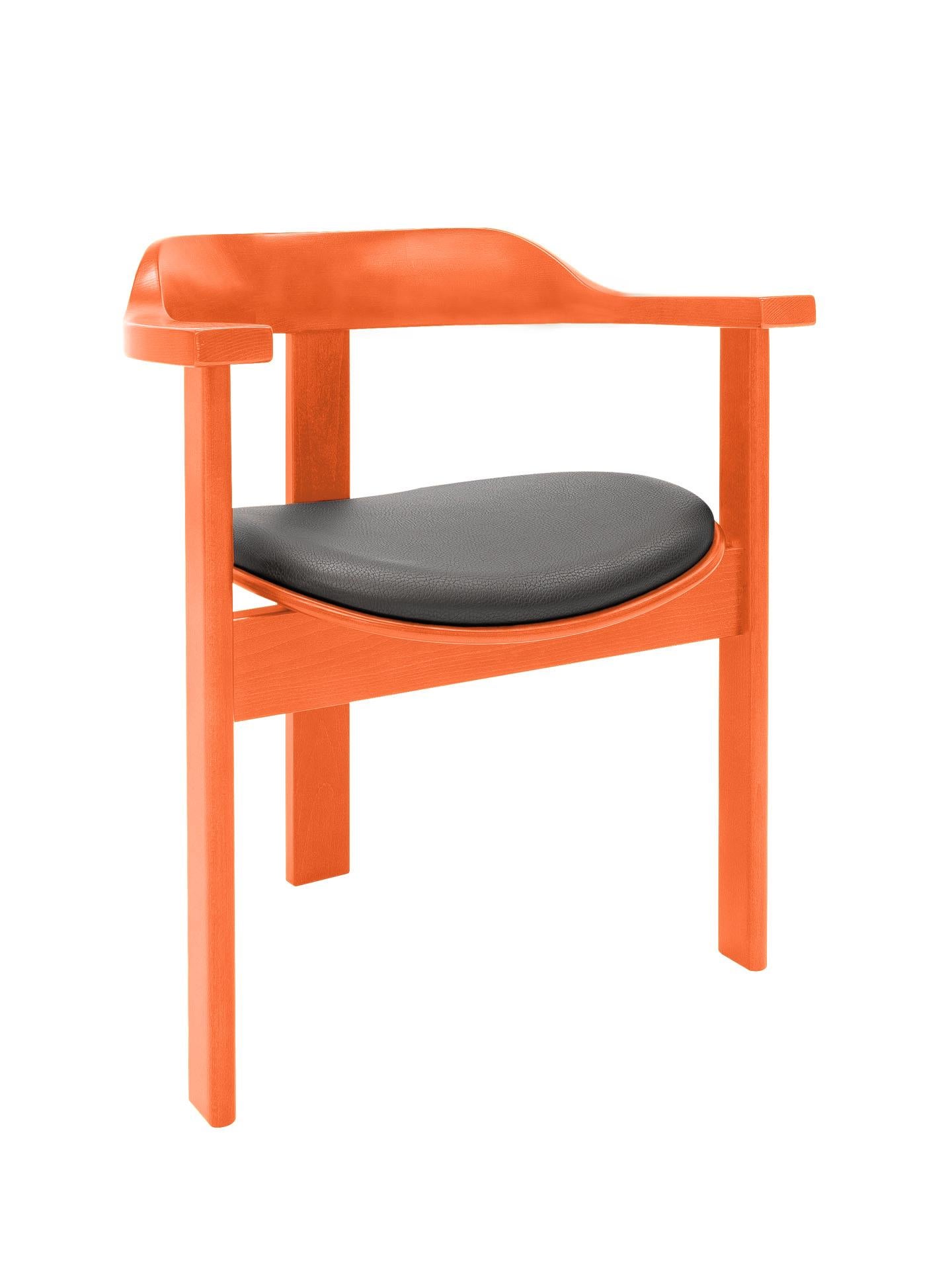 Mid-Century Modern Mid Century 6 Orange Haussmann Armchairs, Robert & Trix Haussmann, Design 1964 For Sale