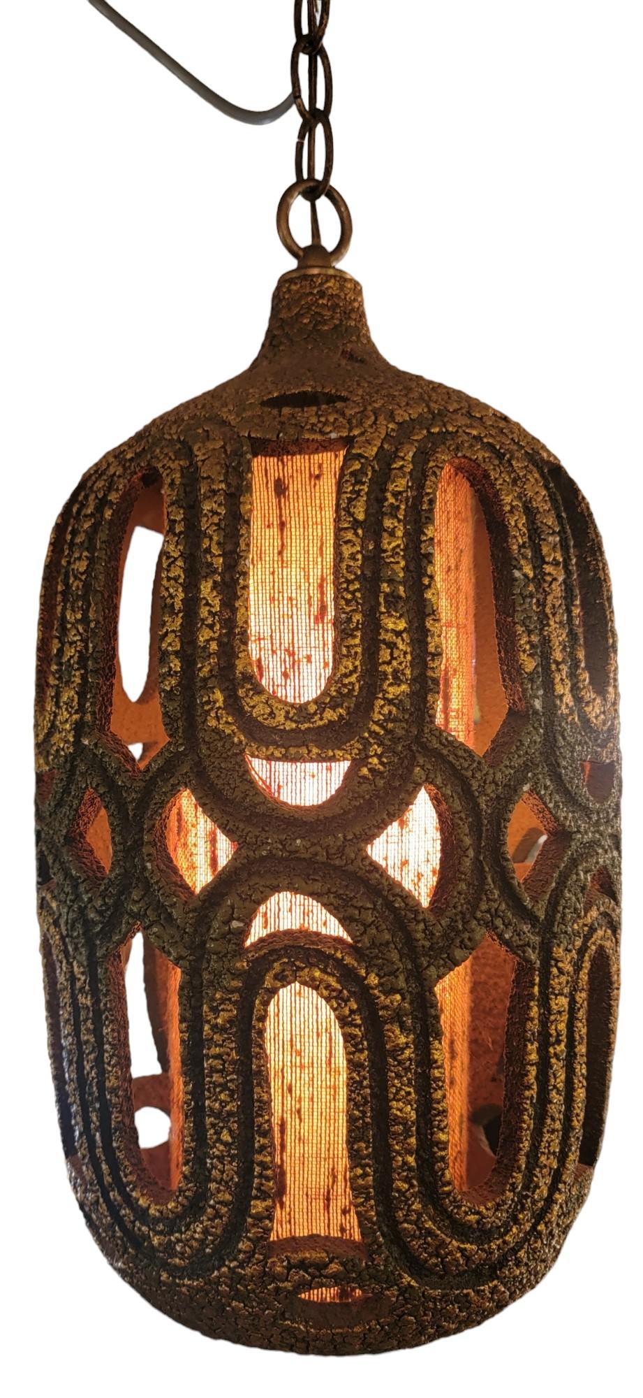 Mid-Century Modern Mid Century 60s Ceramic Hanging Pendant Lamp For Sale
