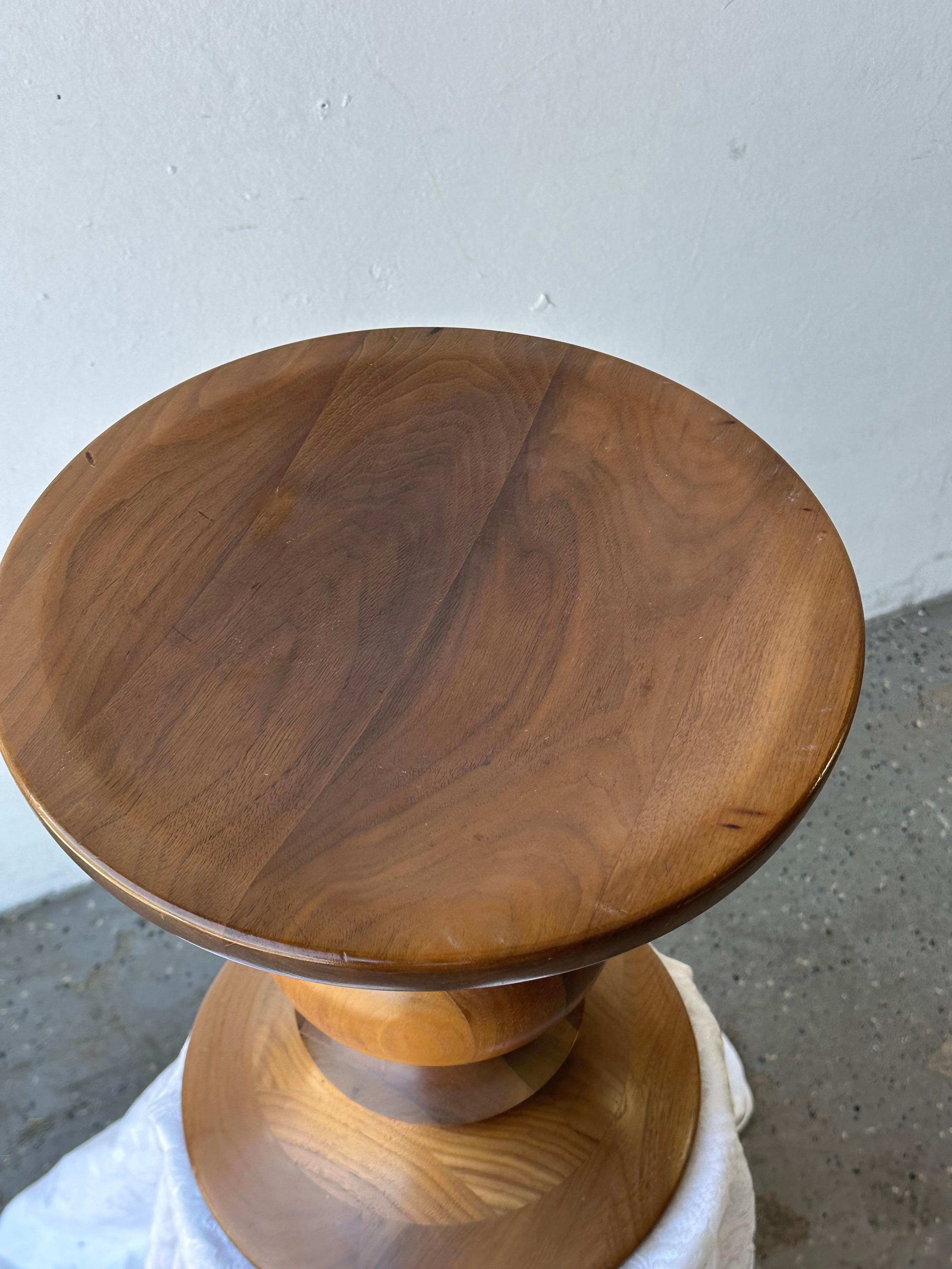 Mid Century 60s Eames Time Life Walnut Stool Model 513 Shape B by Herman Miller 7