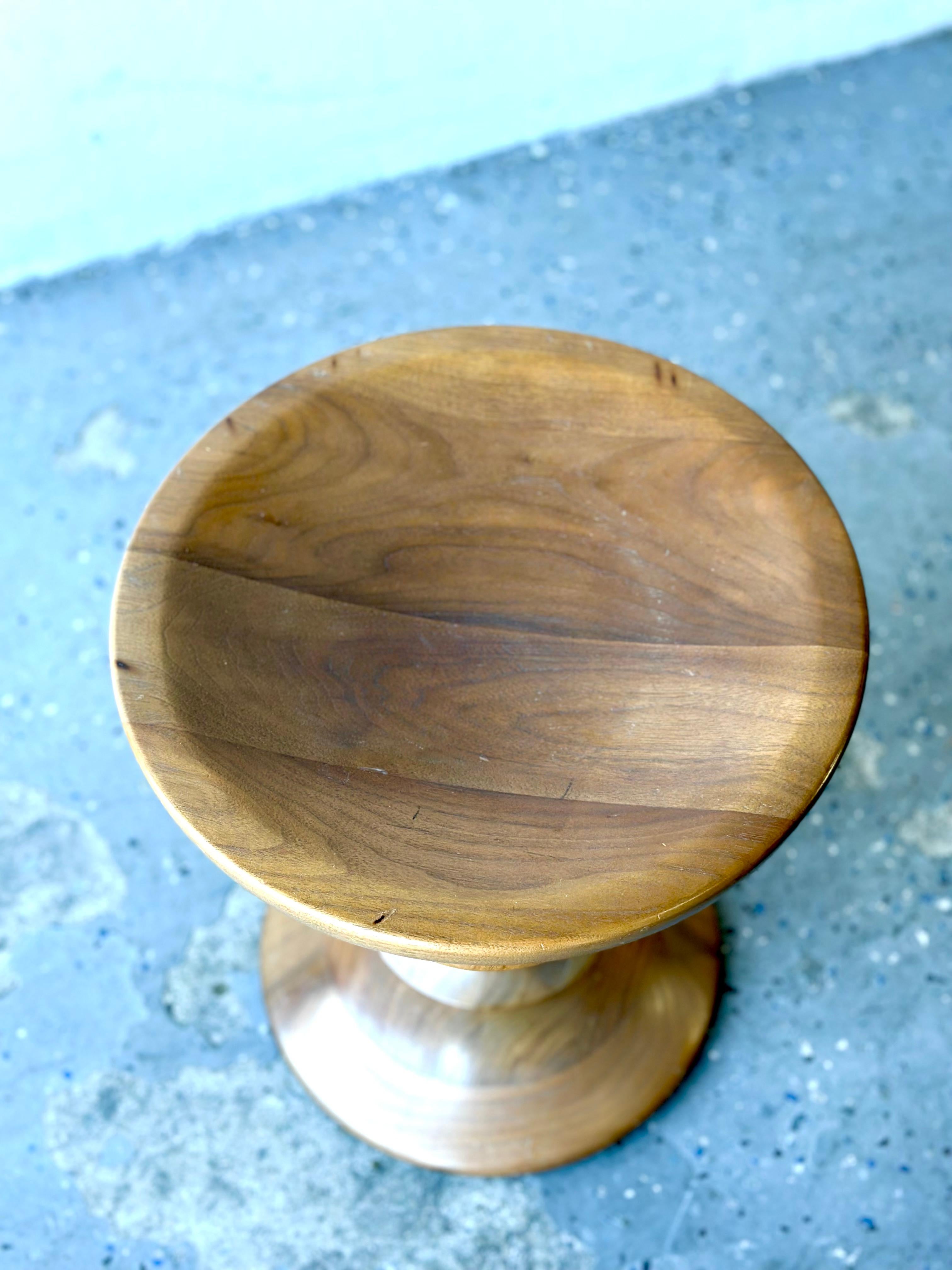 American Mid Century 60s Eames Time Life Walnut Stool Model 513 Shape B by Herman Miller