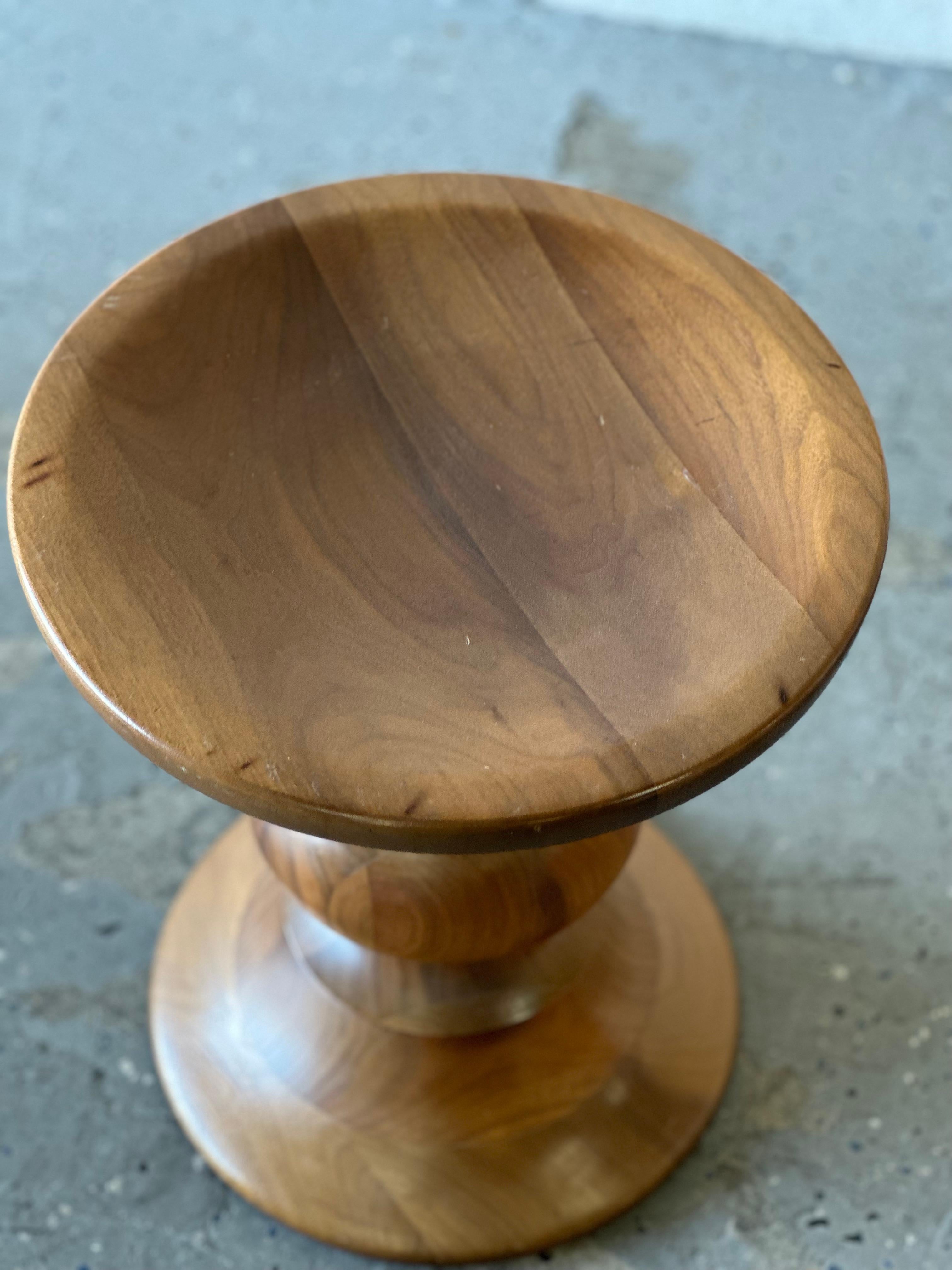 Mid Century 60s Eames Time Life Walnut Stool Model 513 Shape B by Herman Miller 2