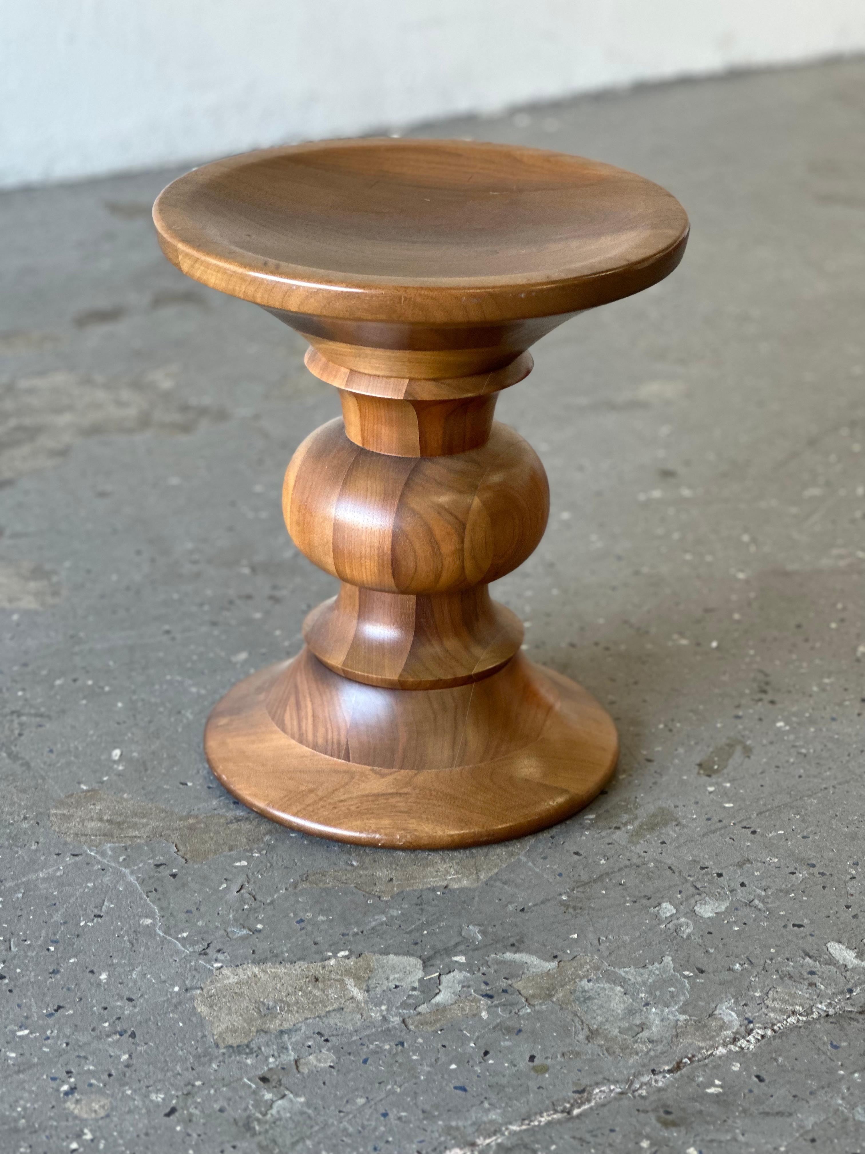 Mid Century 60s Eames Time Life Walnut Stool Model 513 Shape B by Herman Miller 3