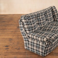 Mid century 60s grey checked sofa