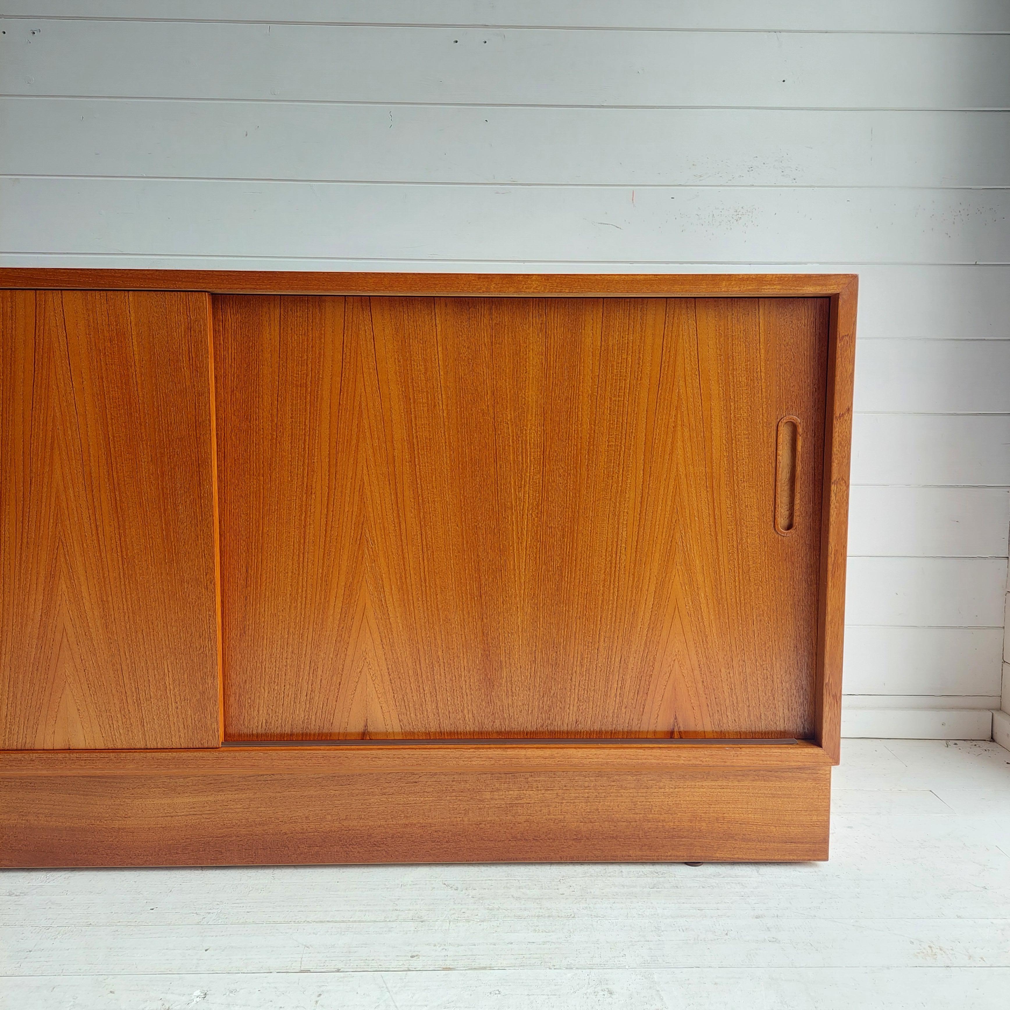Beech Mid Century 60s Teak Danish  sideboard by Carlo Jensen for Poul Hundevad