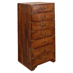 19th century campaign chest of drawers
