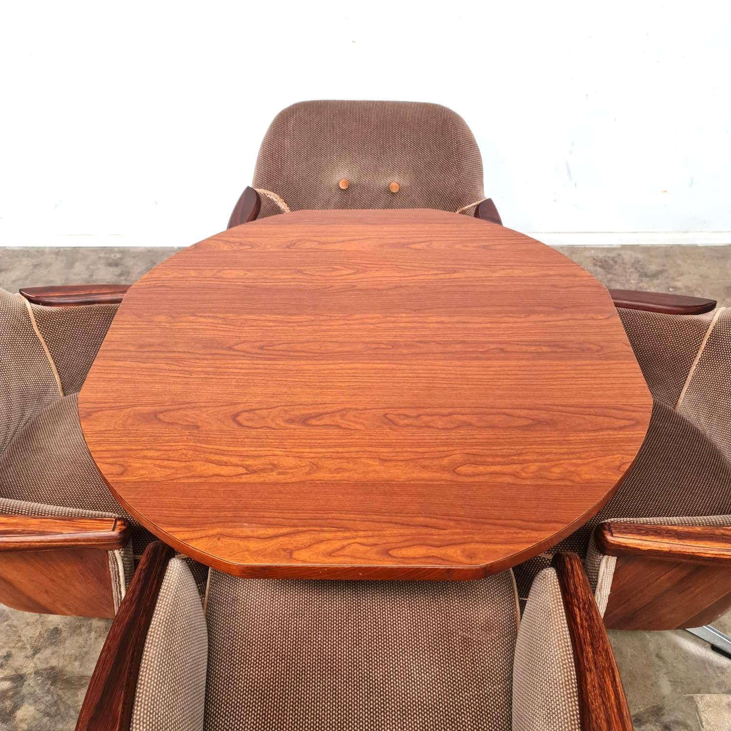 Late 20th Century Mid-Century 70's Dining Suite For Sale