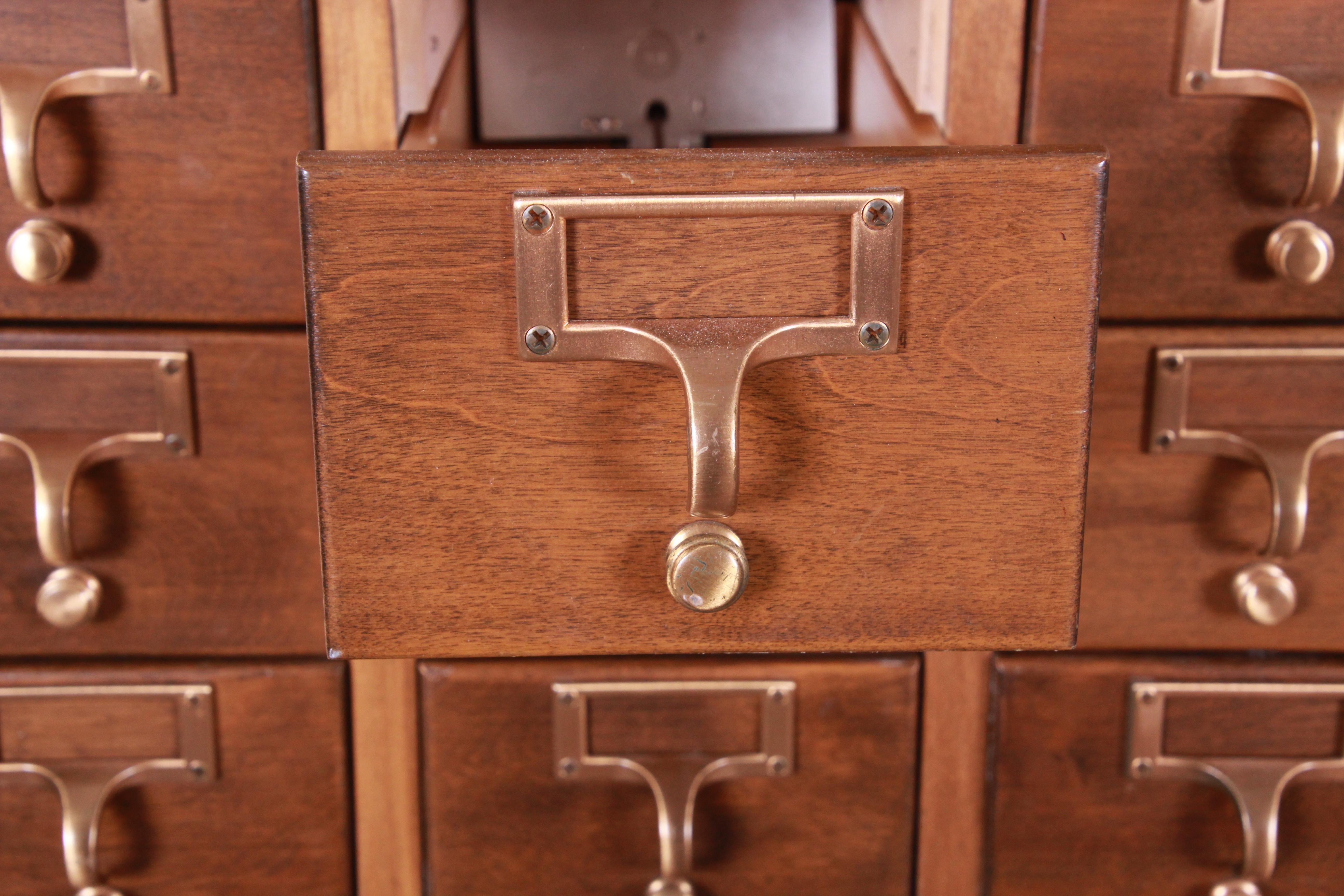 20th Century Midcentury 72-Drawer Library Card Catalog