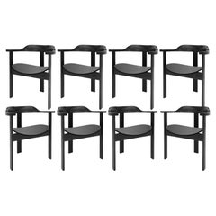 Sillones Haussmann Mid Century 8 Negro, Robert and Trix Haussmann, Diseño 1964