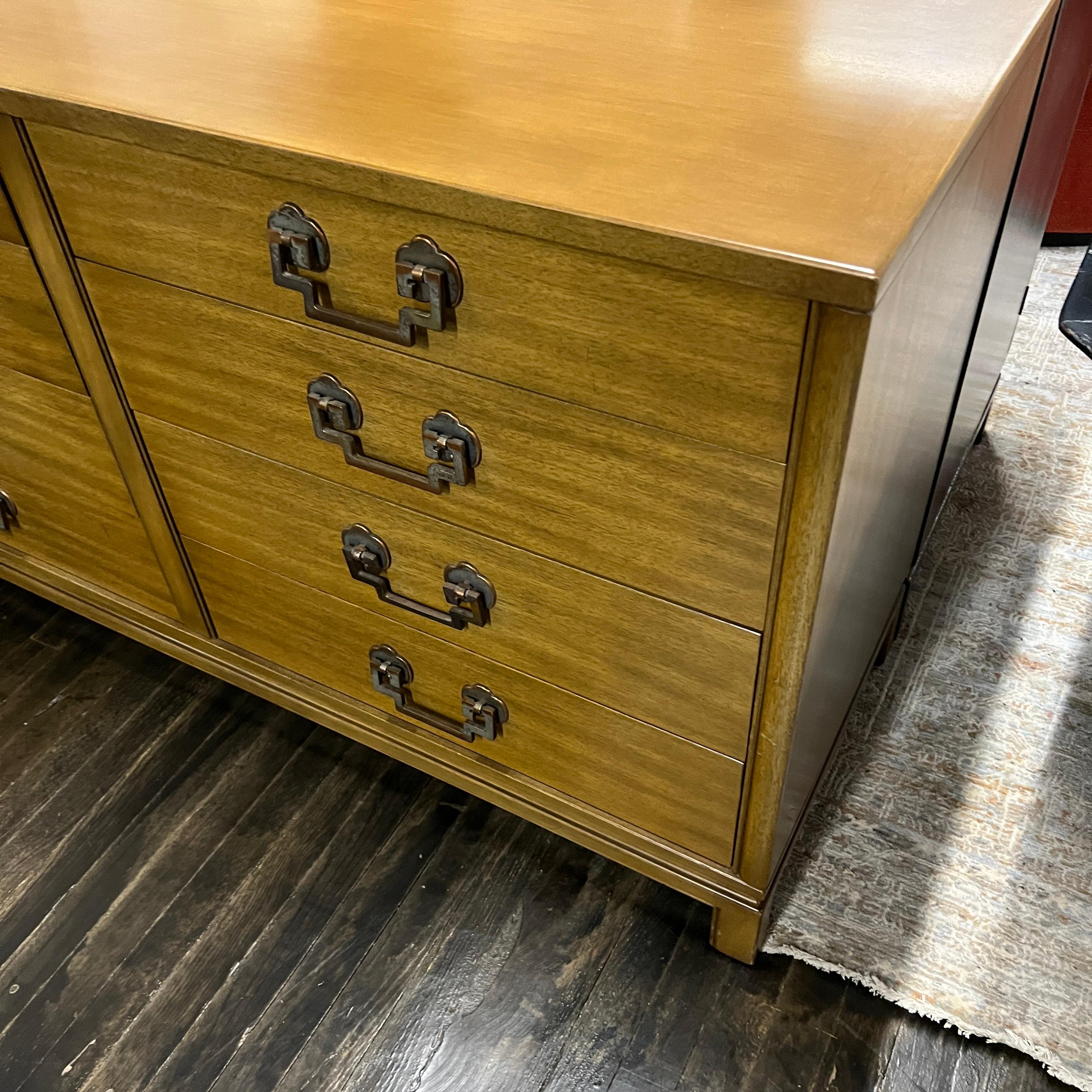 Mid-Century Modern Mid-Century 8 Drawer Dresser in Bleached Mahogany by Landstrom Furniture Co. For Sale