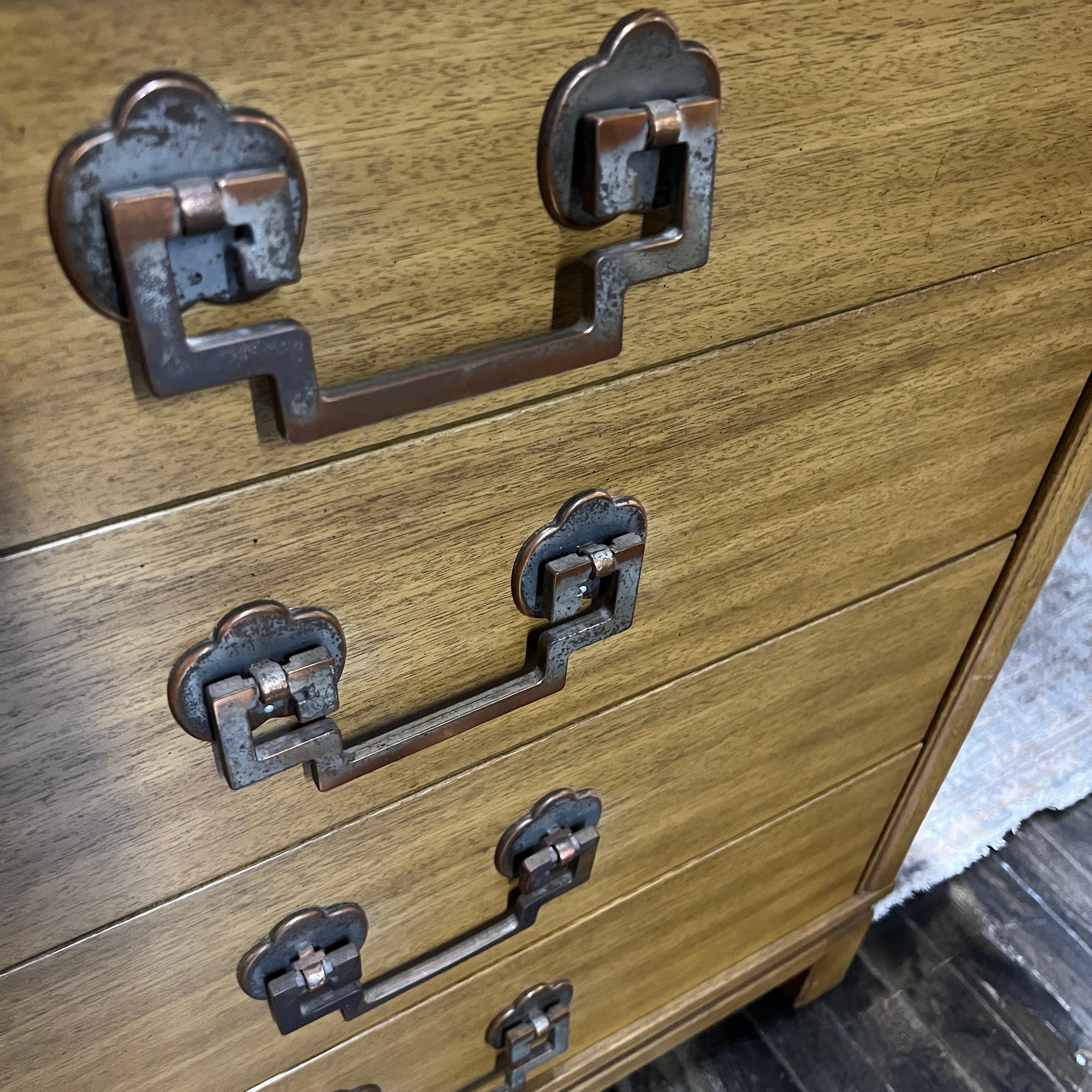 Mid-Century 8 Drawer Dresser in Bleached Mahogany by Landstrom Furniture Co. In Good Condition For Sale In Chicago, IL