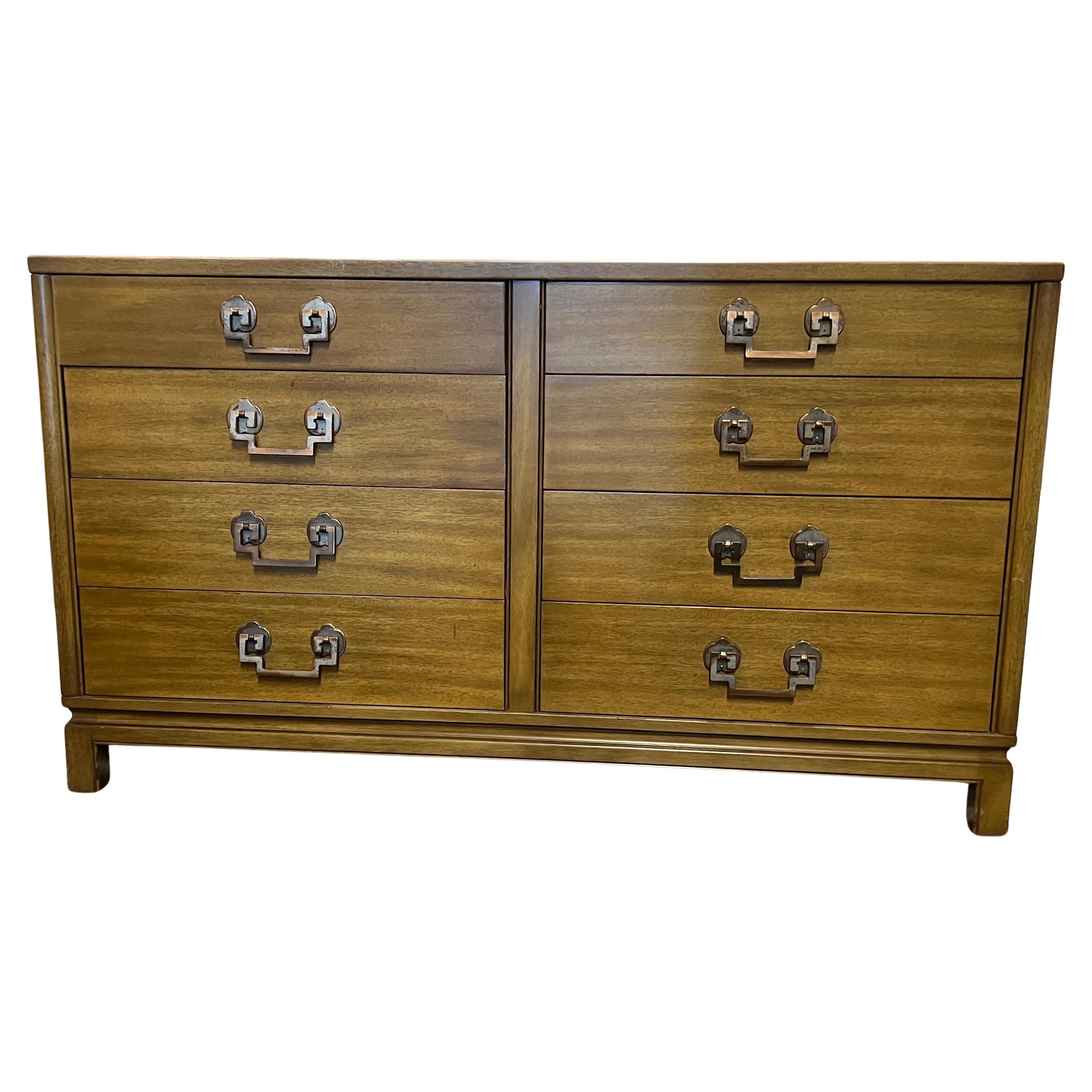 Mid-Century 8 Drawer Dresser in Bleached Mahogany by Landstrom Furniture Co.