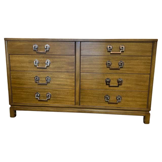 Post modern taupe beige Gloss lacquer 6 Drawer long Dresser Italy For ...