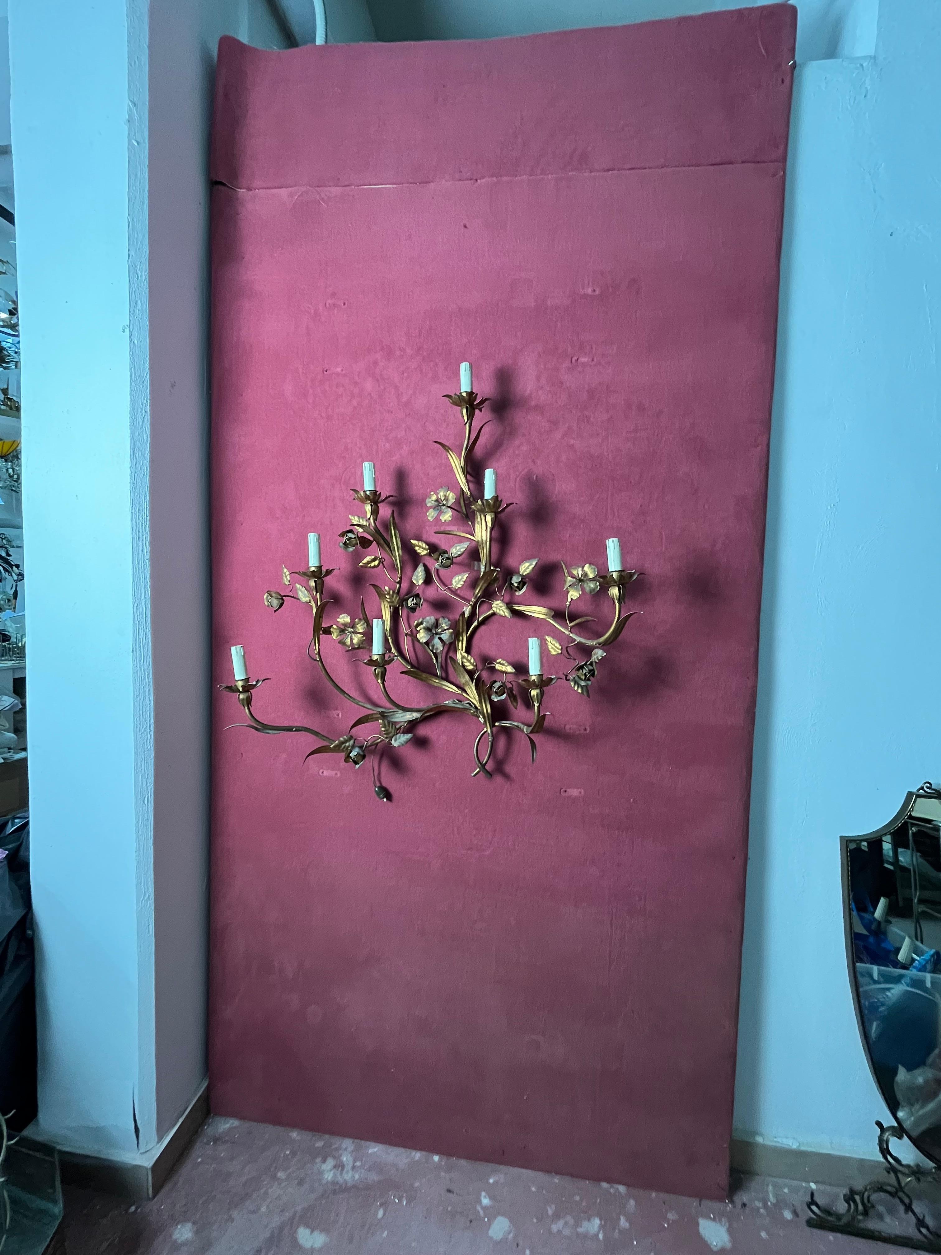 Lámpara de pared de 8 luces de mediados de siglo, envío DHL con derechos de aduana pagados en venta 2