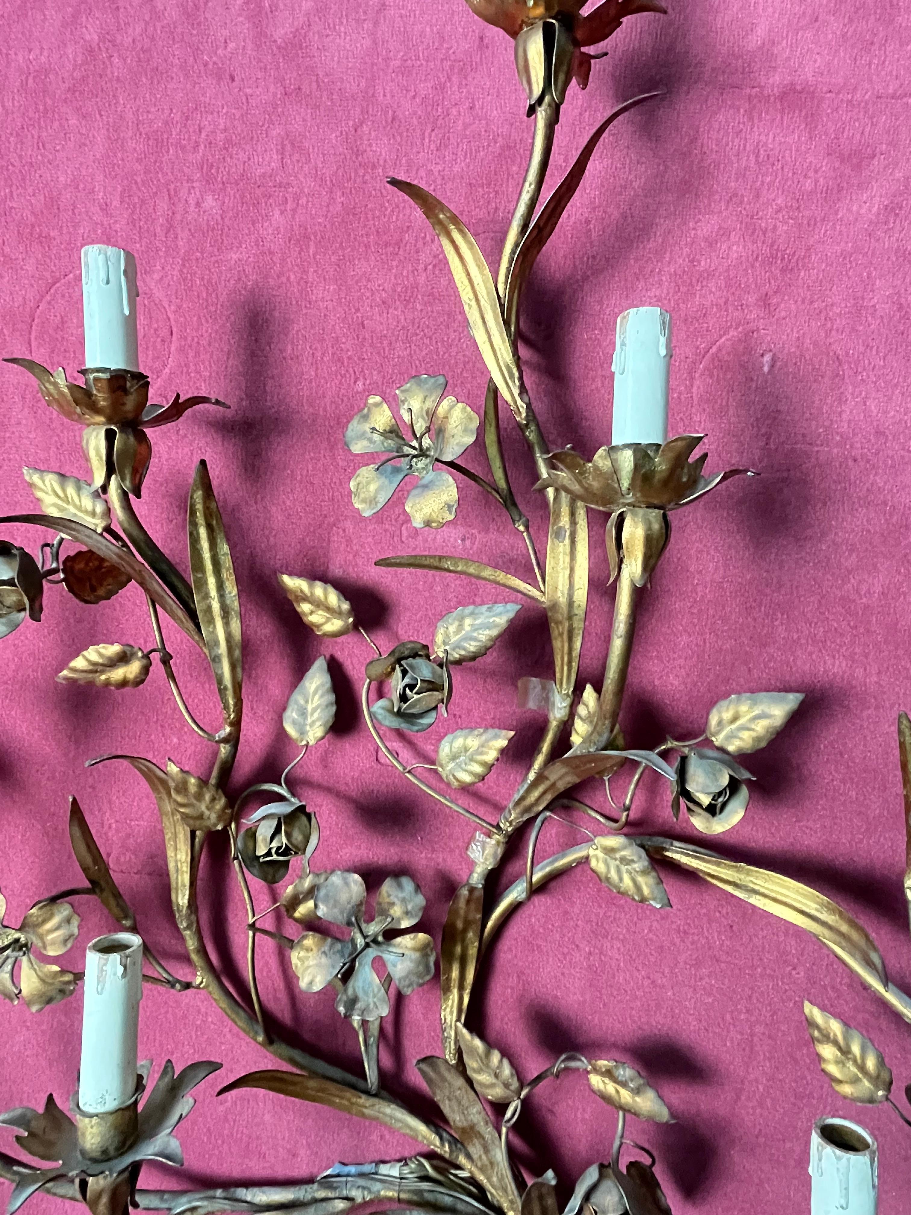 Lámpara de pared de 8 luces de mediados de siglo, envío DHL con derechos de aduana pagados en venta 3