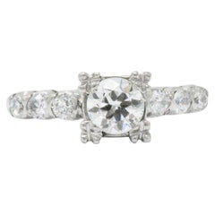 Mid-Century 0.80 Carat Diamond Platinum Engagement Ring Circa 1950
