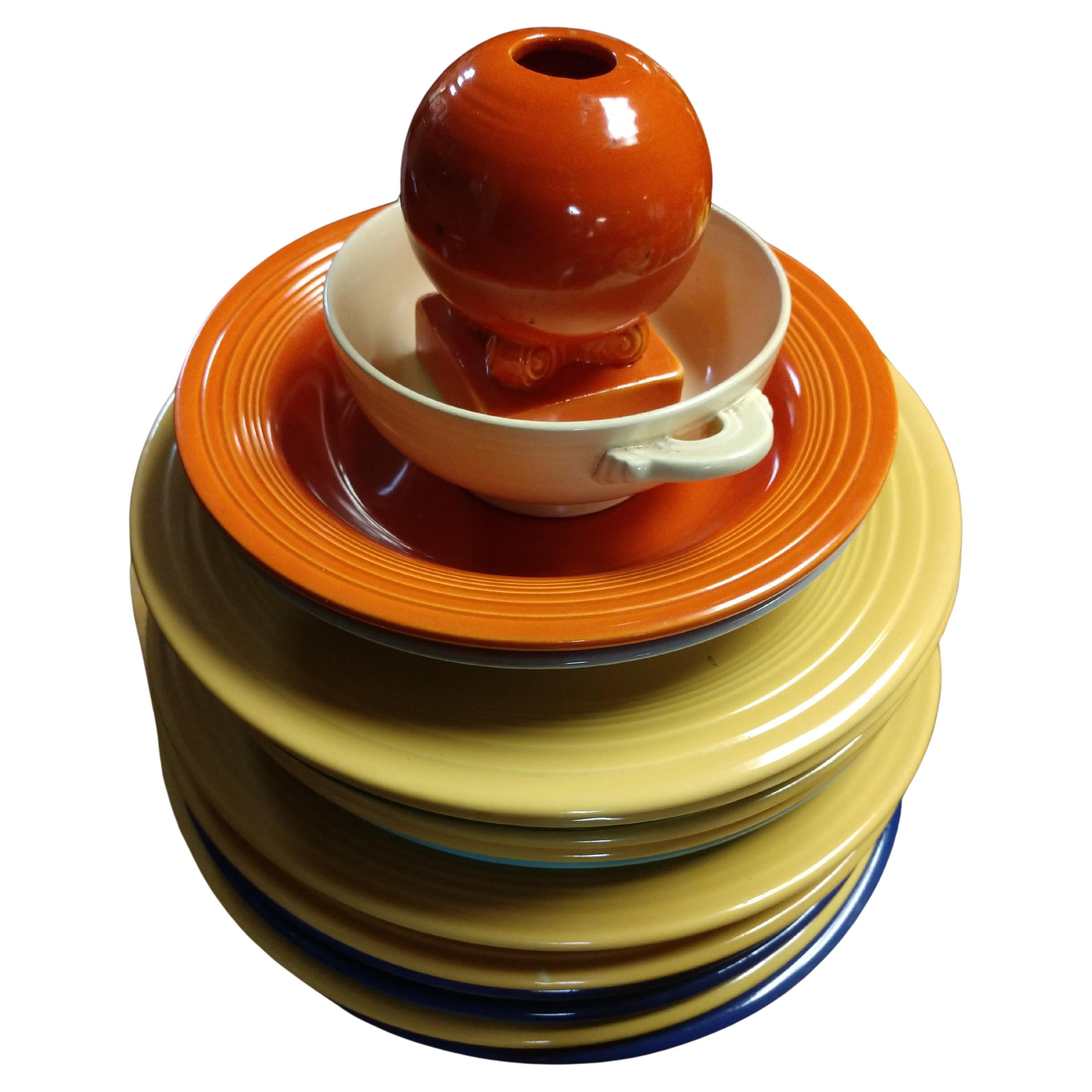 80+ Teile Fiesta Harlequin Riviera-Kollektion - seltene Stücke enthalten, Mid-century, (Art déco) im Angebot