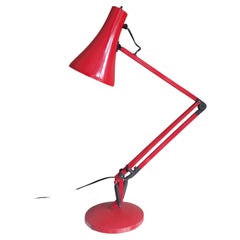 Vintage Mid Century 80s  Herbert Terry Model Apex 90 Anglepoise Desk Lamp in Red