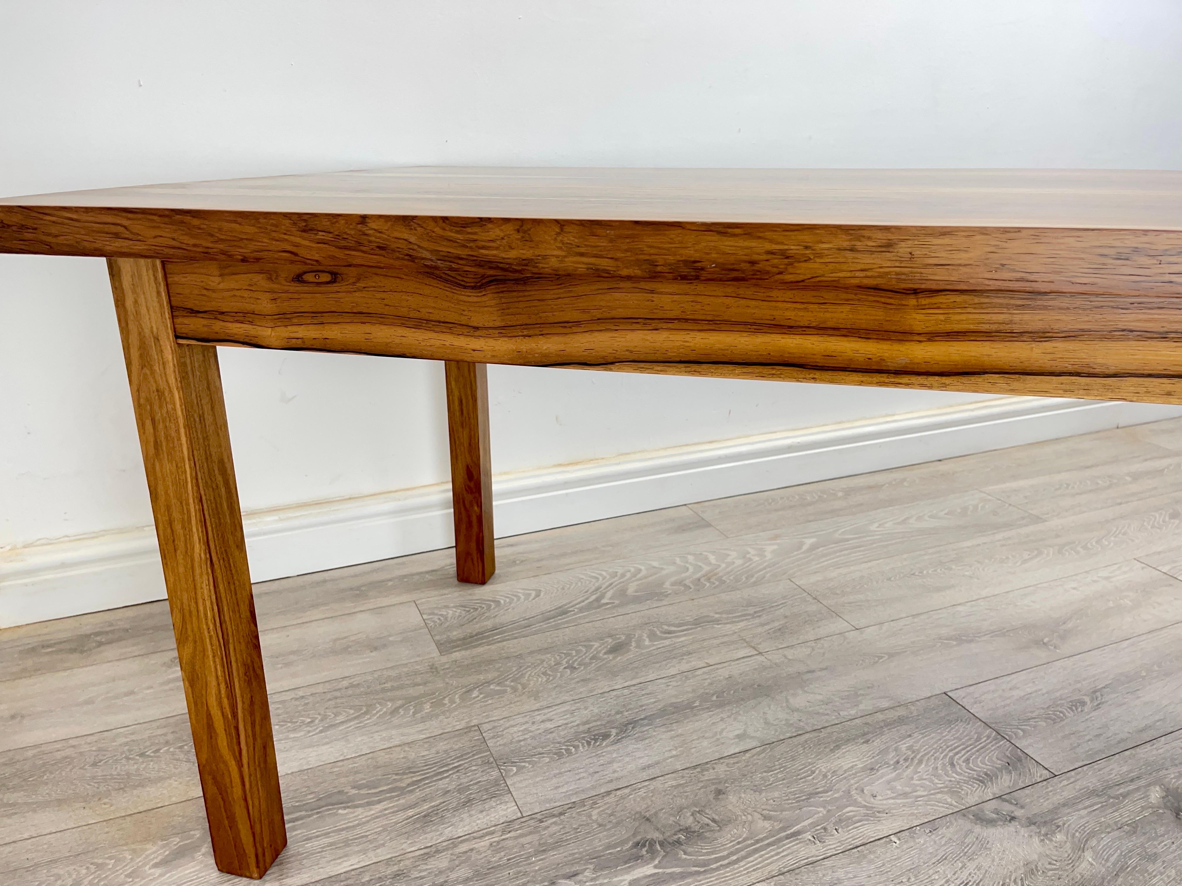 Lacquered Midcentury Rosewood Dining Table 
