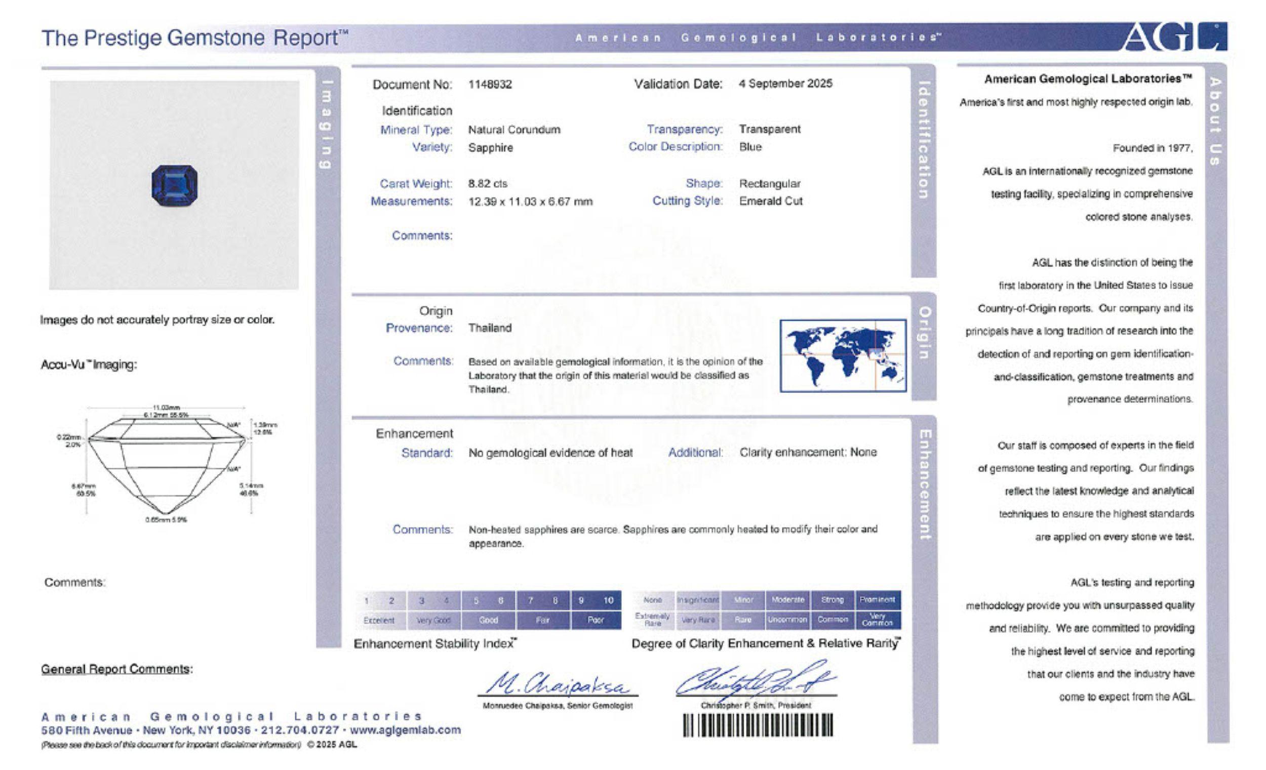 Mid-Century 9.28 CTW No Heat Sapphire Diamond Vintage Cocktail Ring AGL For Sale 9