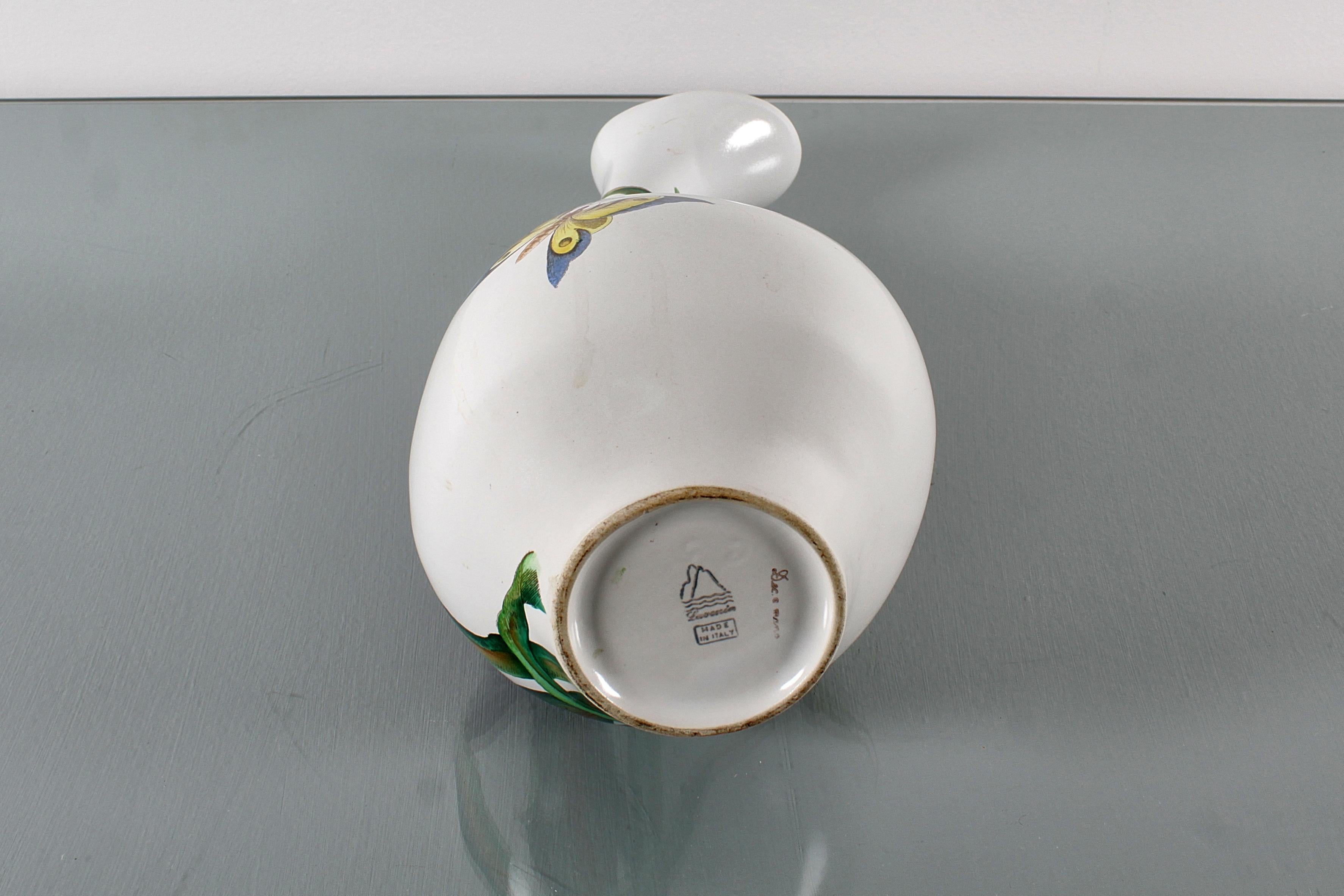 Mitte des Jahrhunderts A. Campi für Lavenia (SCI Laveno) Handglasierte Keramikvase 50er Jahre Italien im Angebot 4