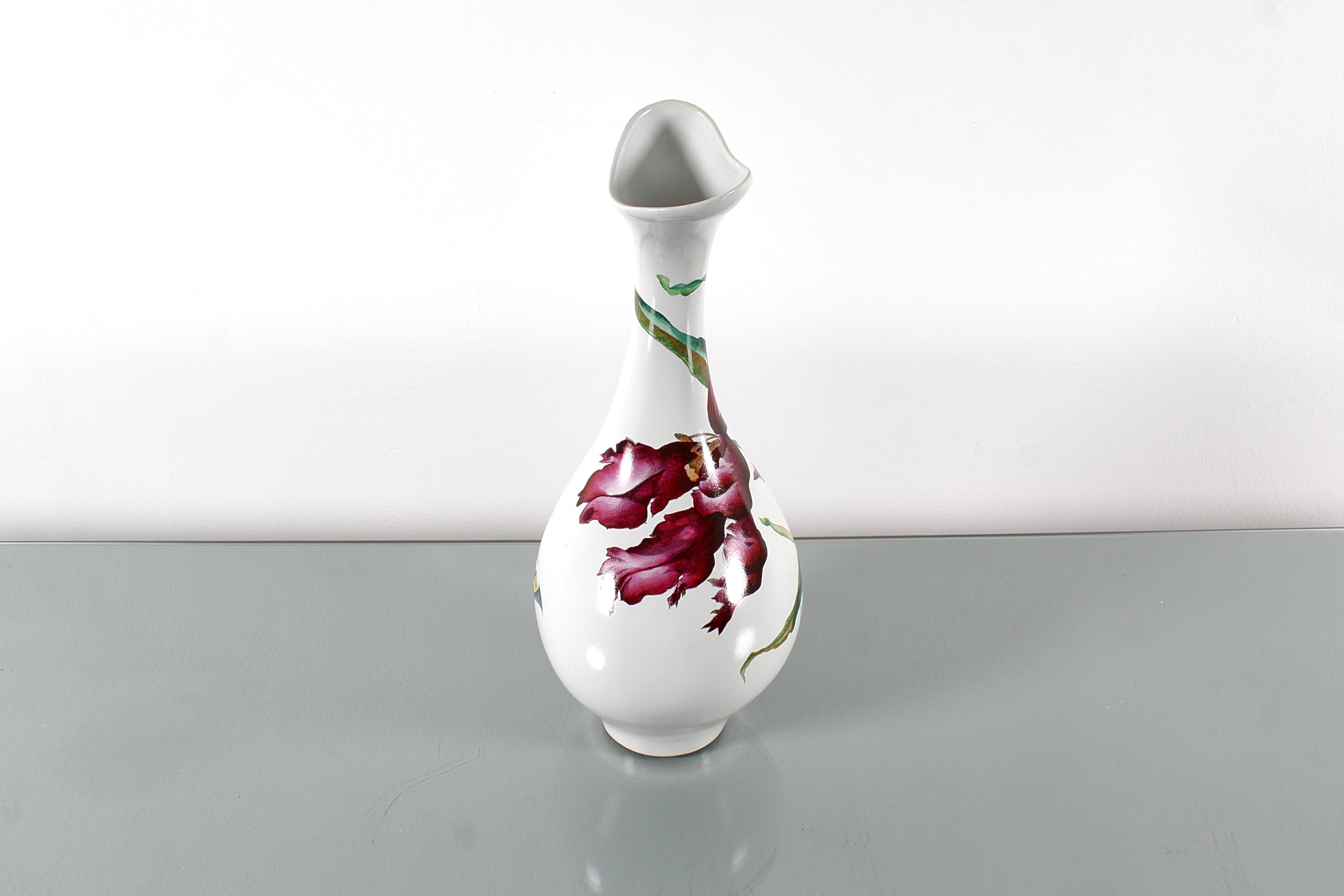 Mitte des Jahrhunderts A. Campi für Lavenia (SCI Laveno) Handglasierte Keramikvase 50er Jahre Italien im Angebot 2