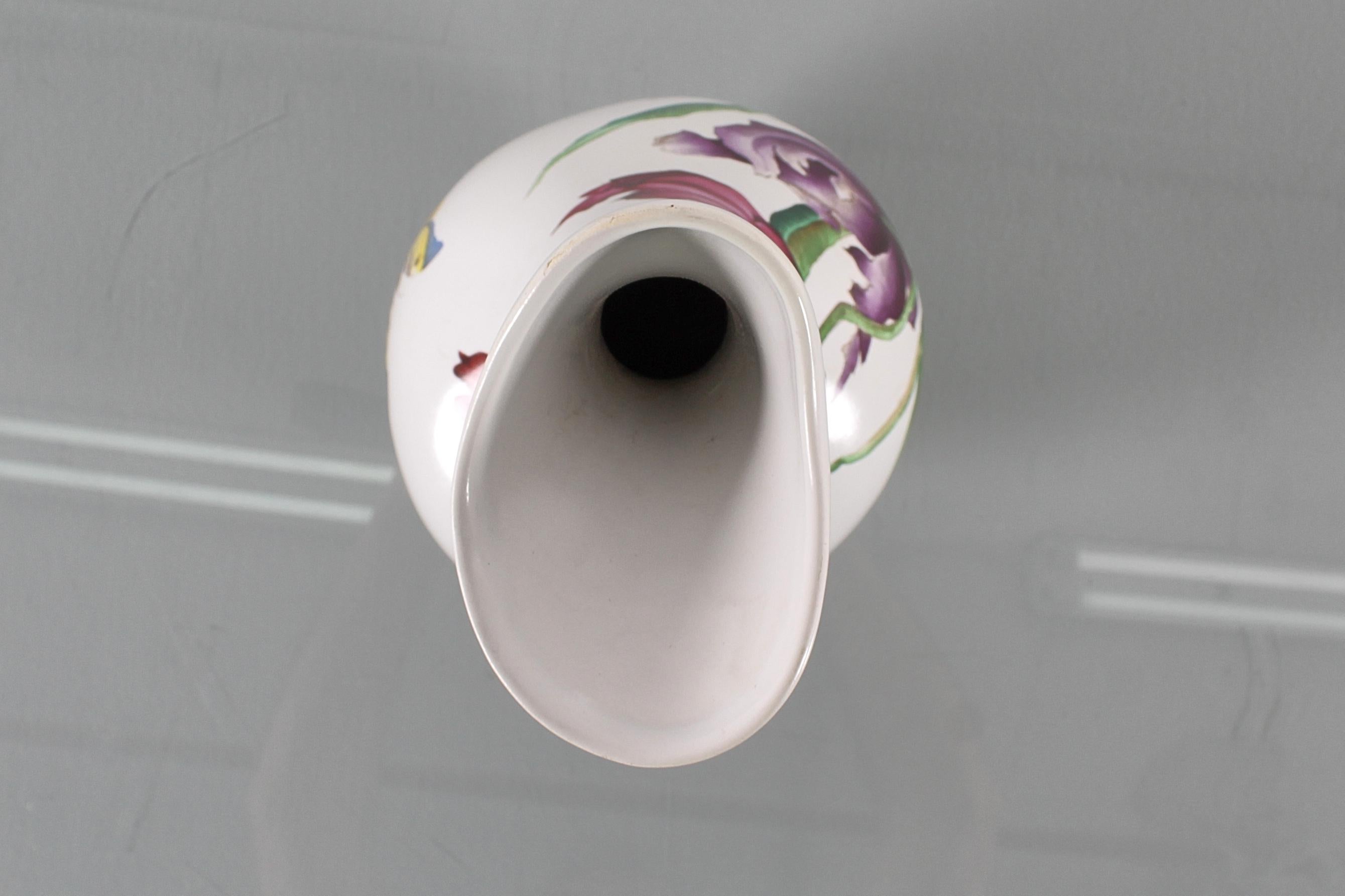 Mitte des Jahrhunderts A. Campi für Lavenia (SCI Laveno) Handglasierte Keramikvase 50er Jahre Italien im Angebot 3