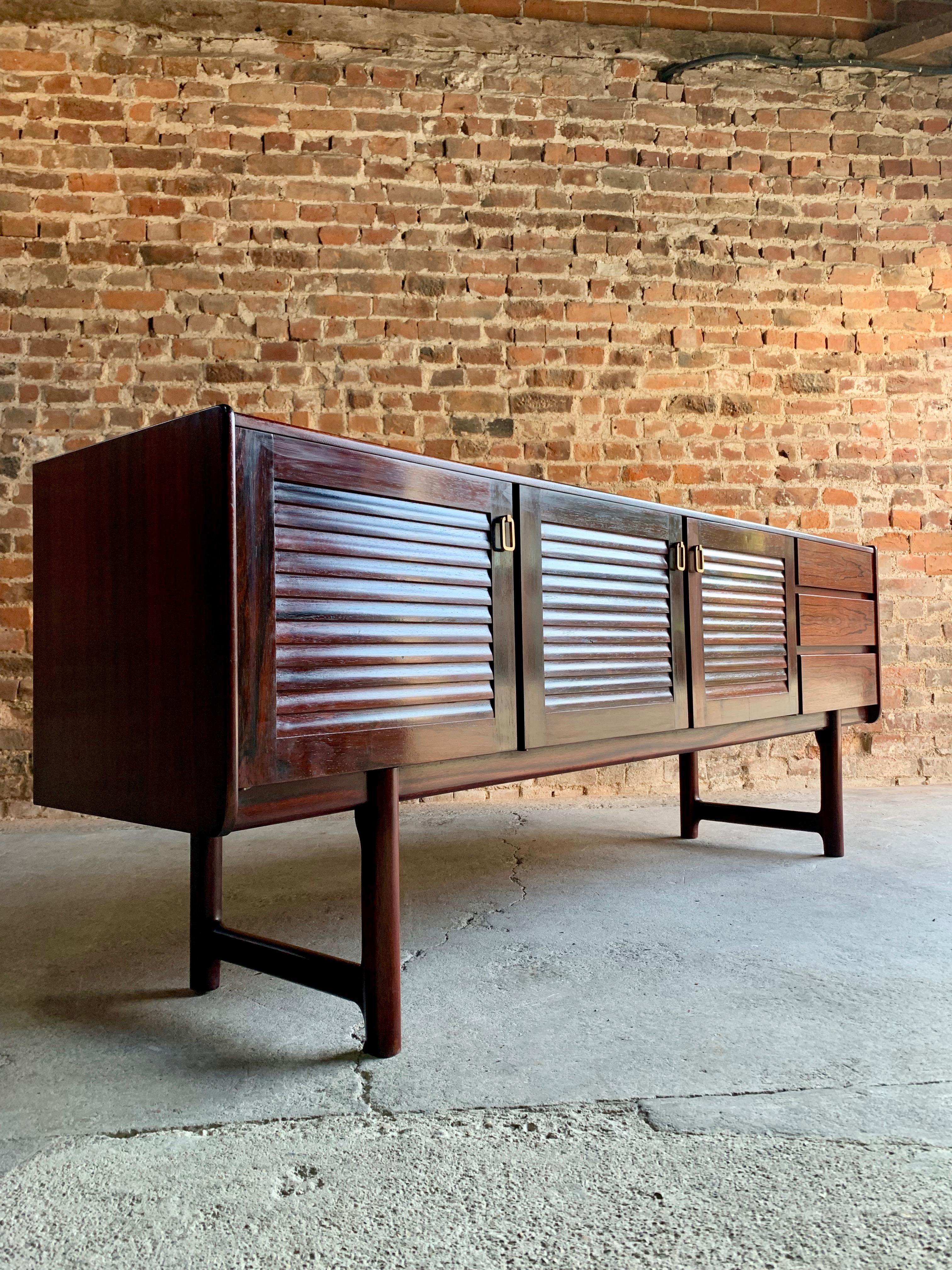 Mid-Century Modern Midcentury A. H. McIntosh & Co of Kirkcaldy Rosewood Sideboard Credenza, 1970s