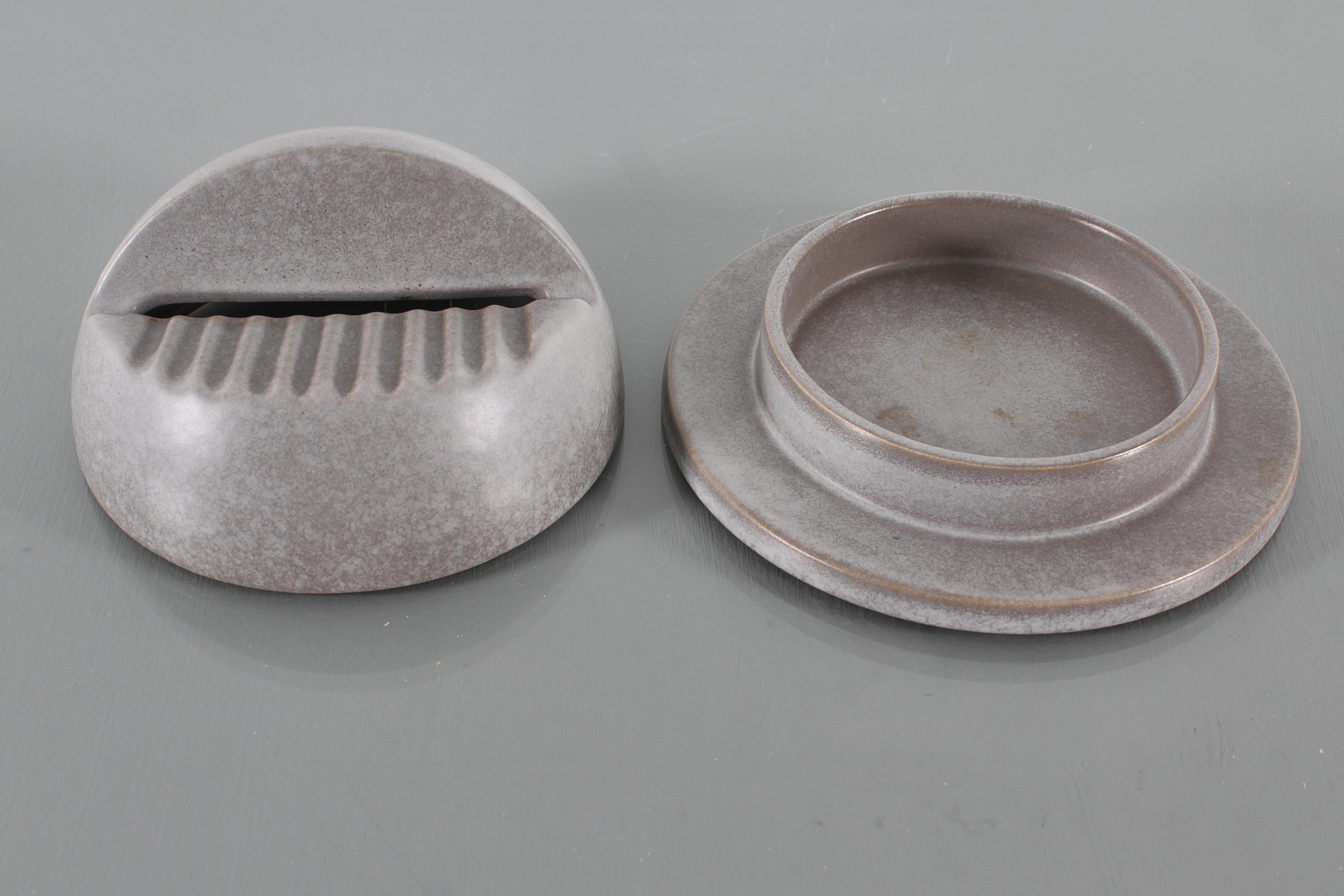 Posacenere in ceramica stile A. Mangiarotti, metà secolo, anni '70, Italia in vendita 1