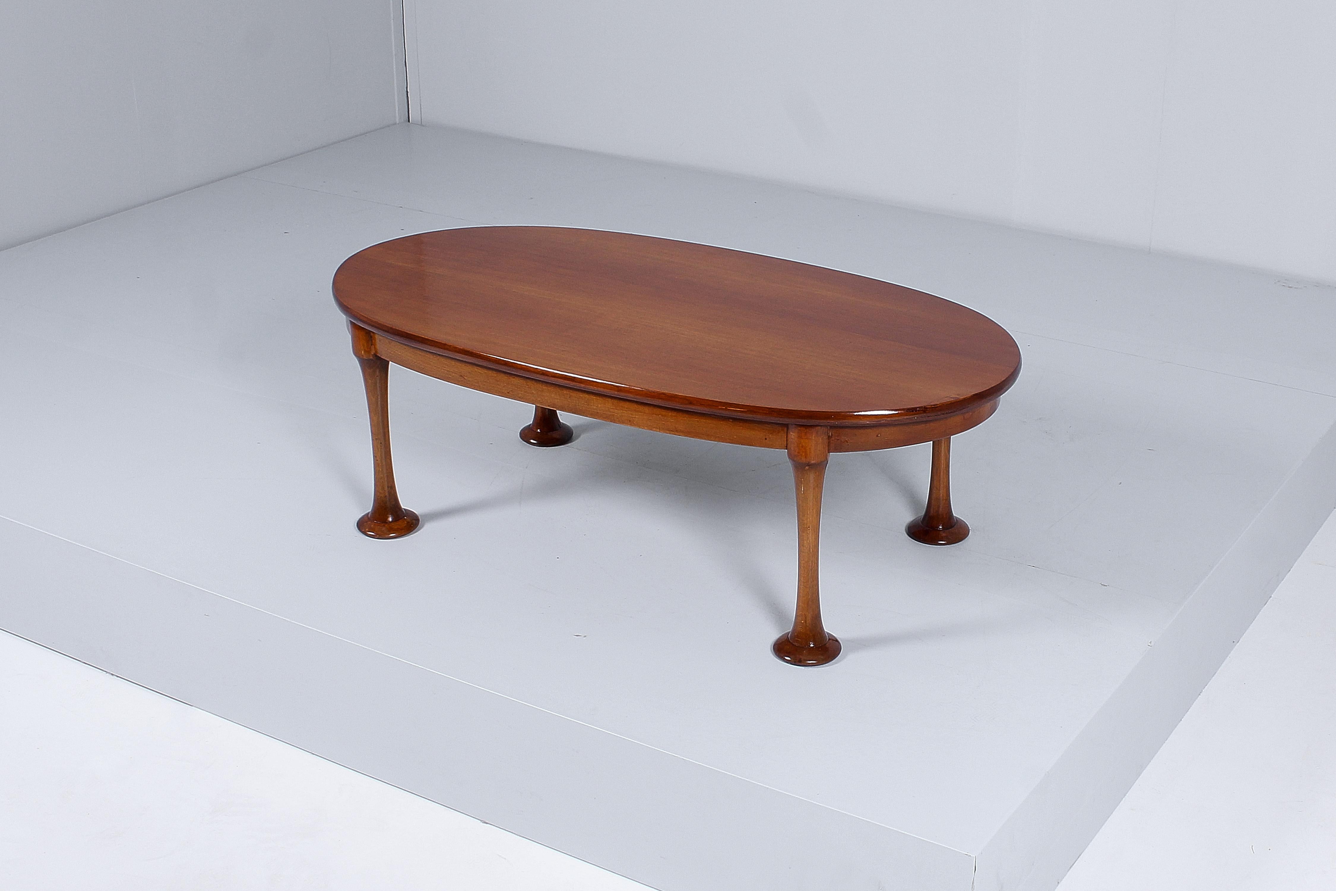 Mid-Century Modern Midcentury A. Mangiarotti Style Wood Coffee Table, 60s, Italy For Sale